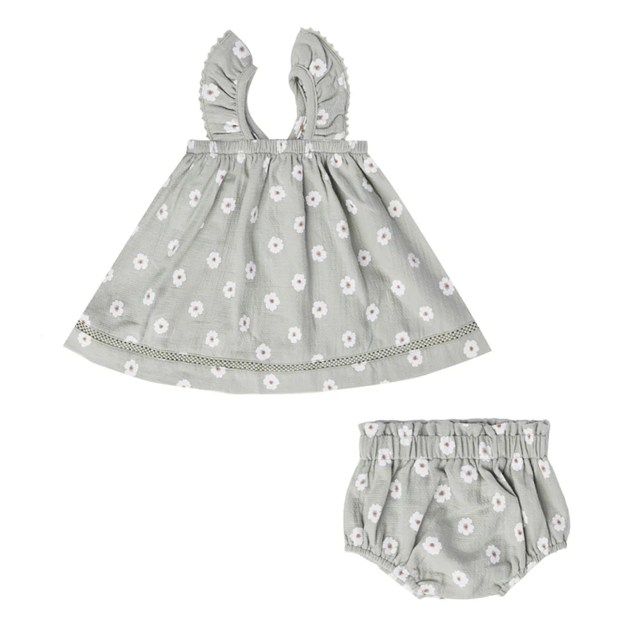 Quincy Mae Ruffle Tank Dress + Bloomer Set | Petunia