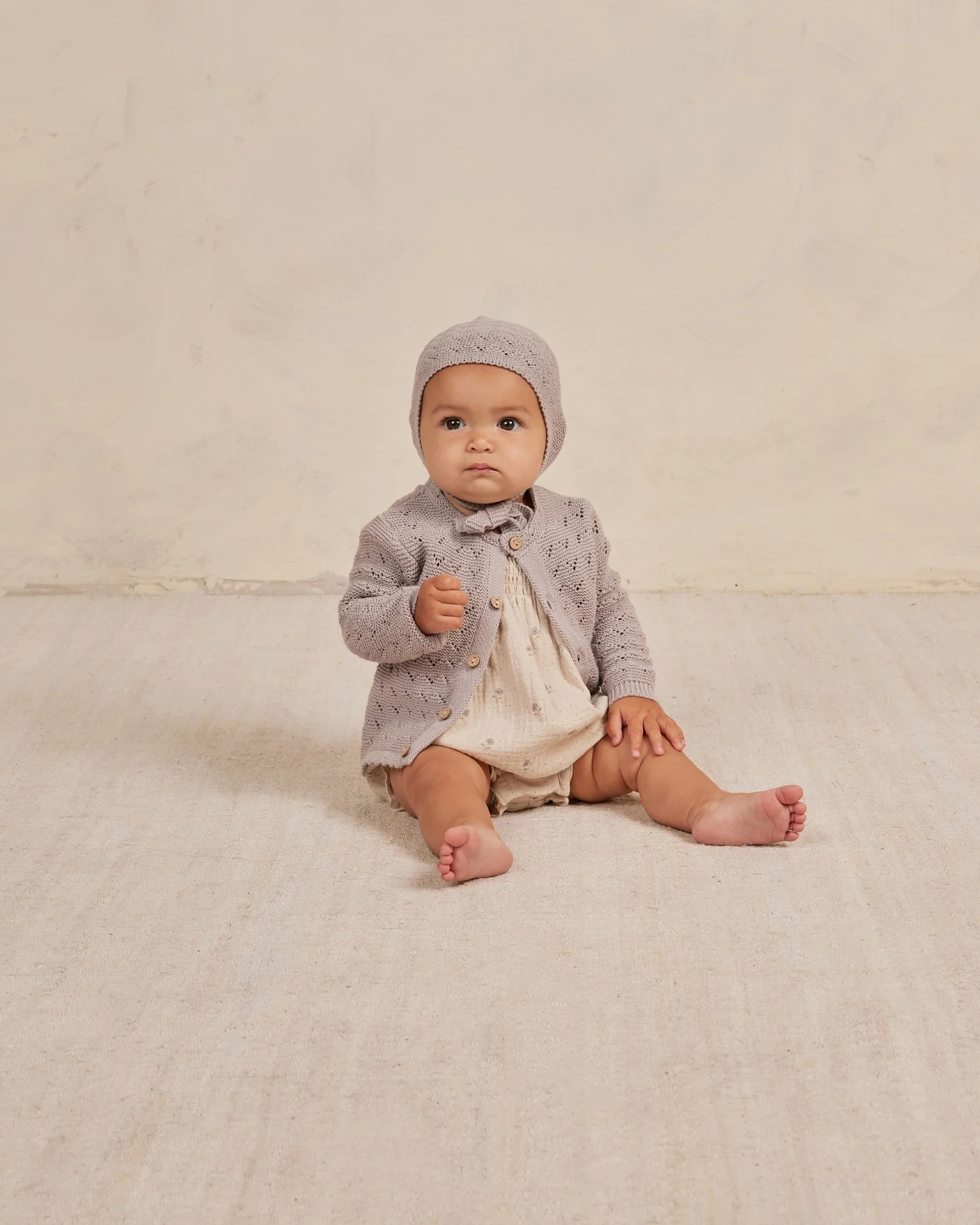 Quincy Mae Scalloped Cardigan - Lavender - Image 2