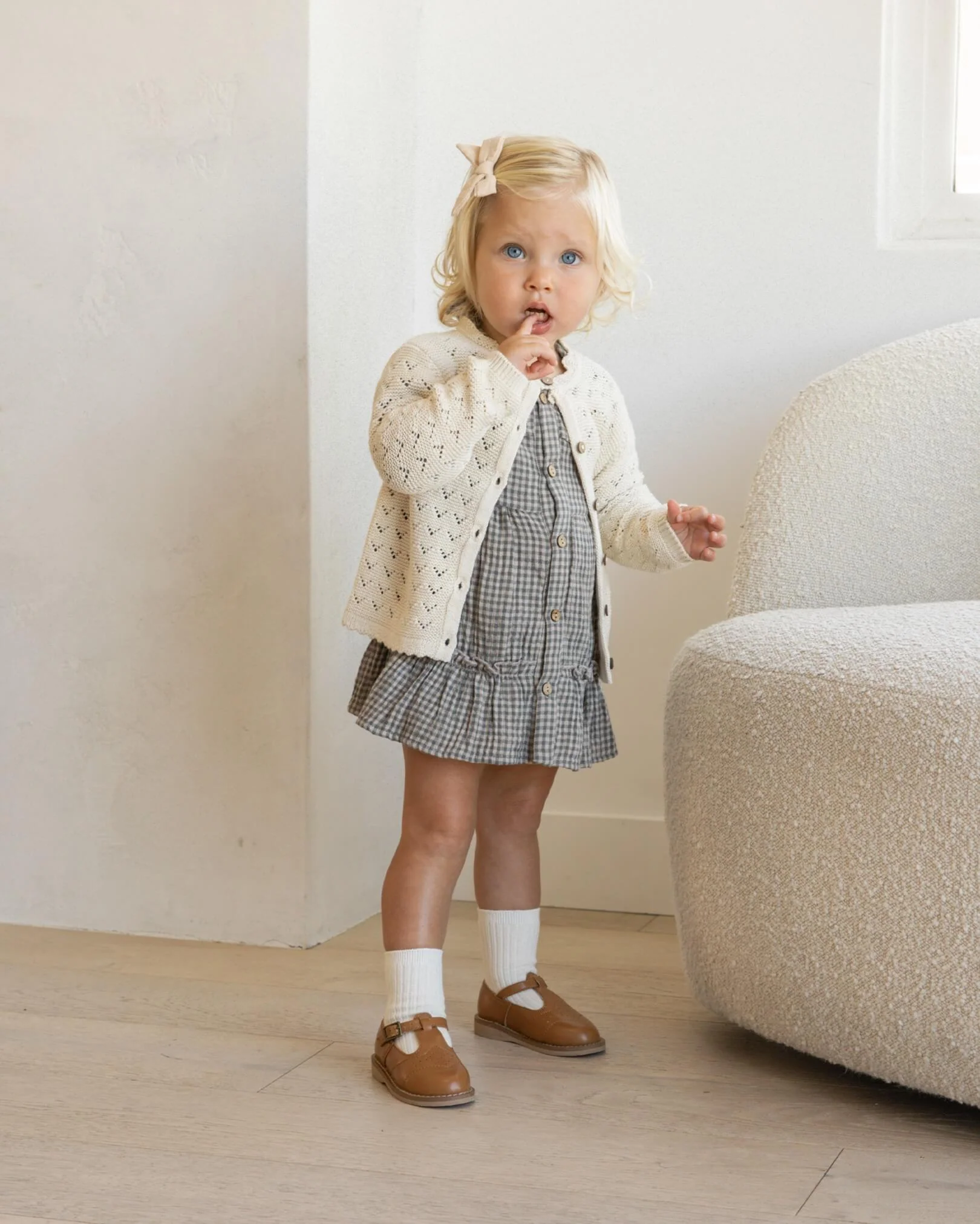 Scalloped Cardigan - Natural - Image 5