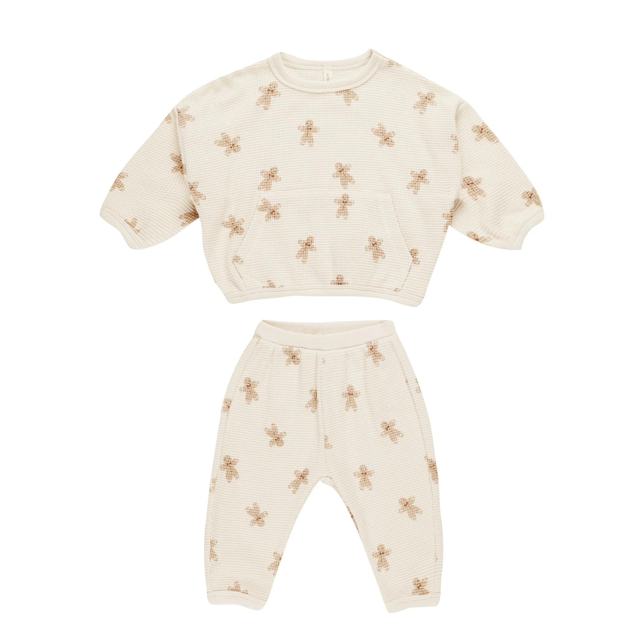 Quincy Mae Waffle Slouch Set - Gingerbread