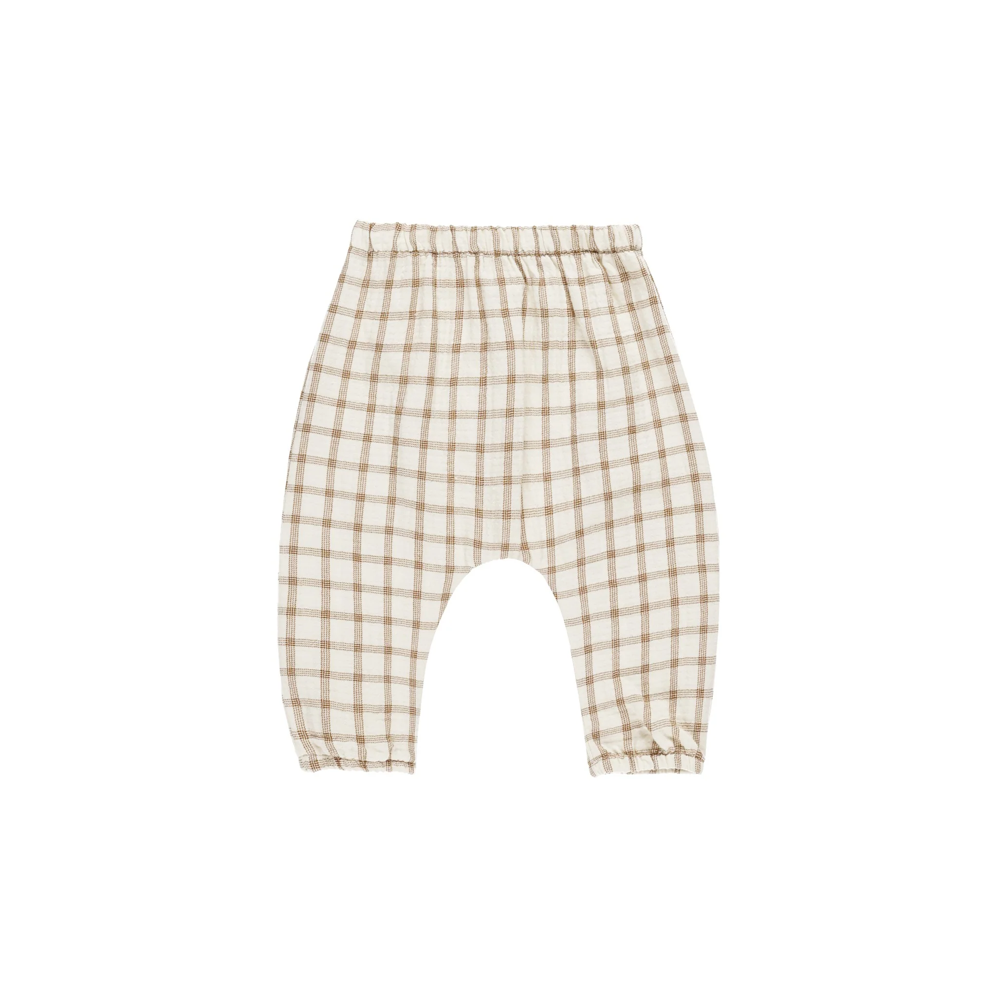 Quincy Mae Woven Pant - Cinnamon Plaid