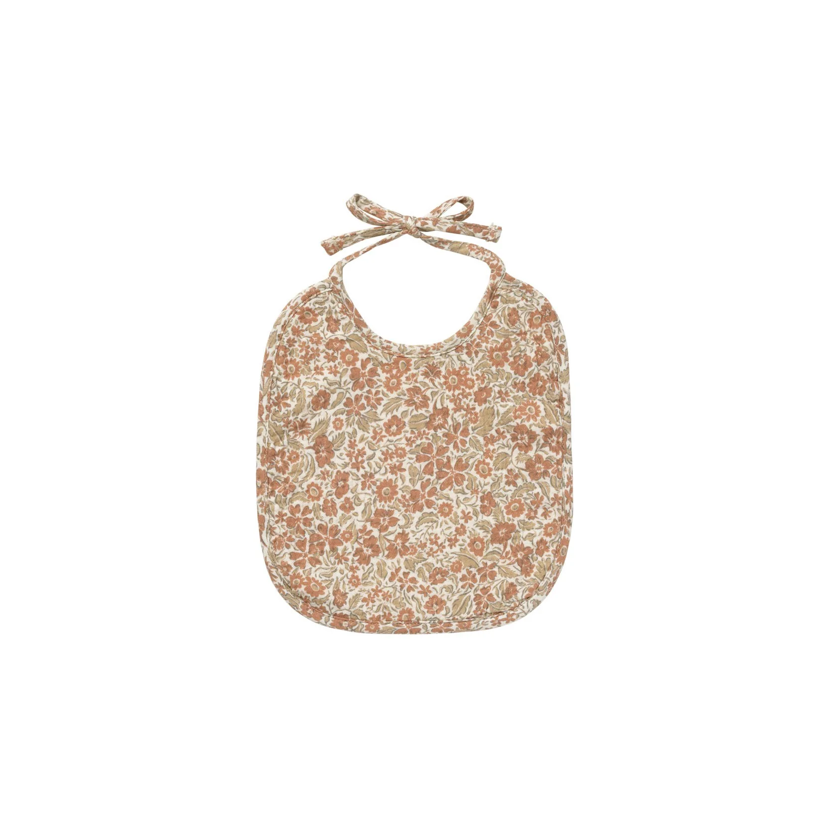 Woven Tie Bib - Rose Garden