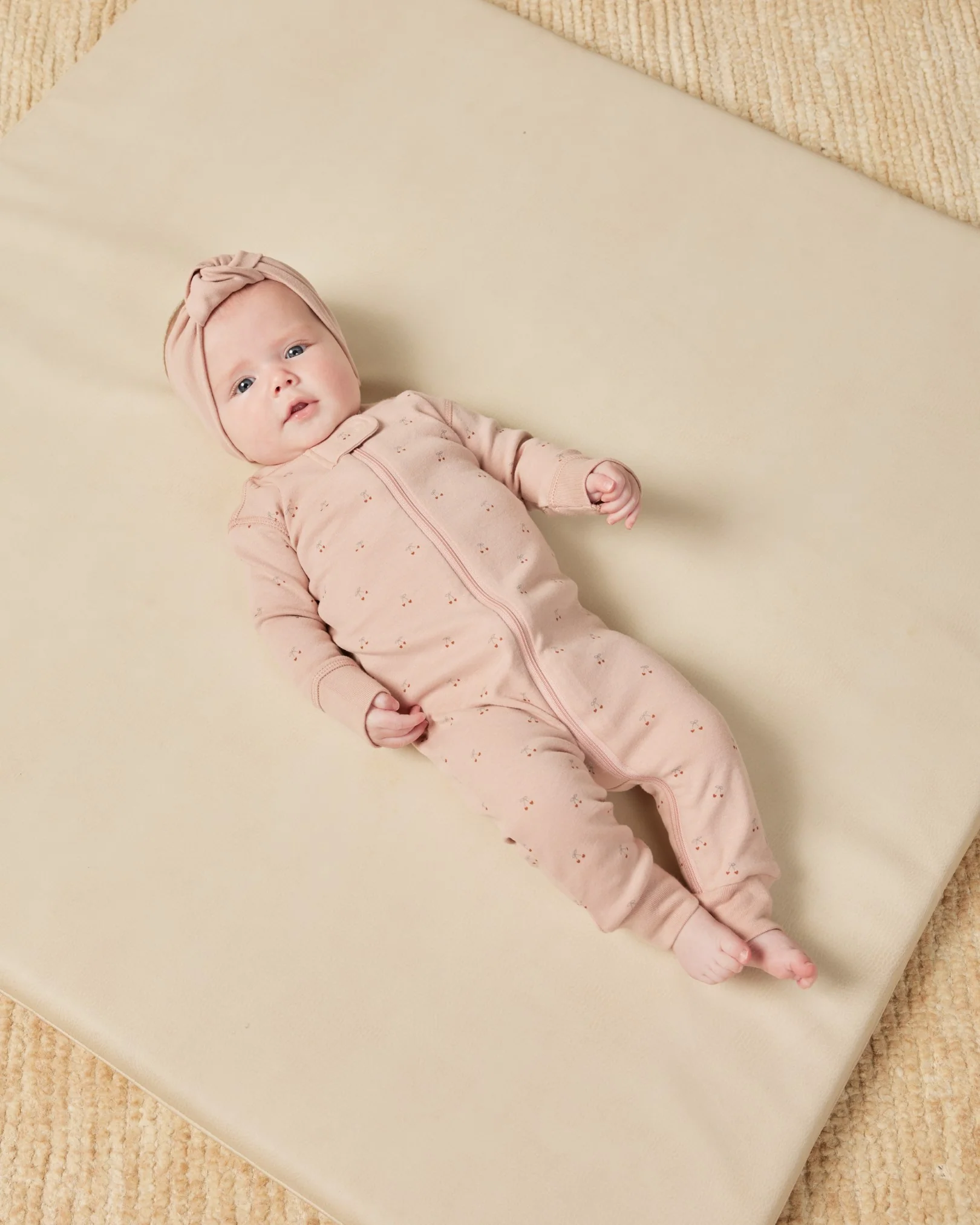 Quincy Mae Zip Long Sleeve Sleeper - Cherries - Image 2