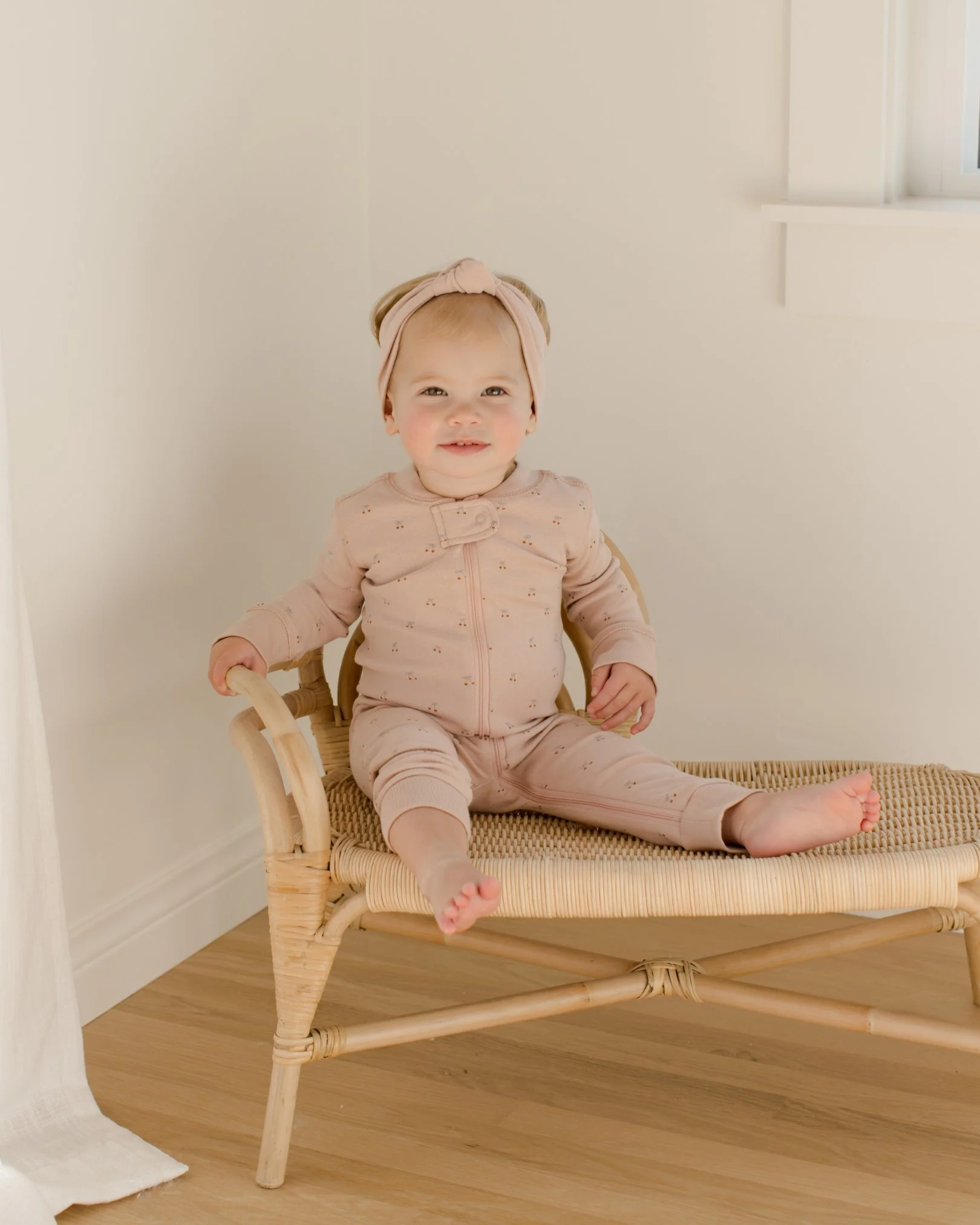 Quincy Mae Zip Long Sleeve Sleeper - Cherries - Image 4
