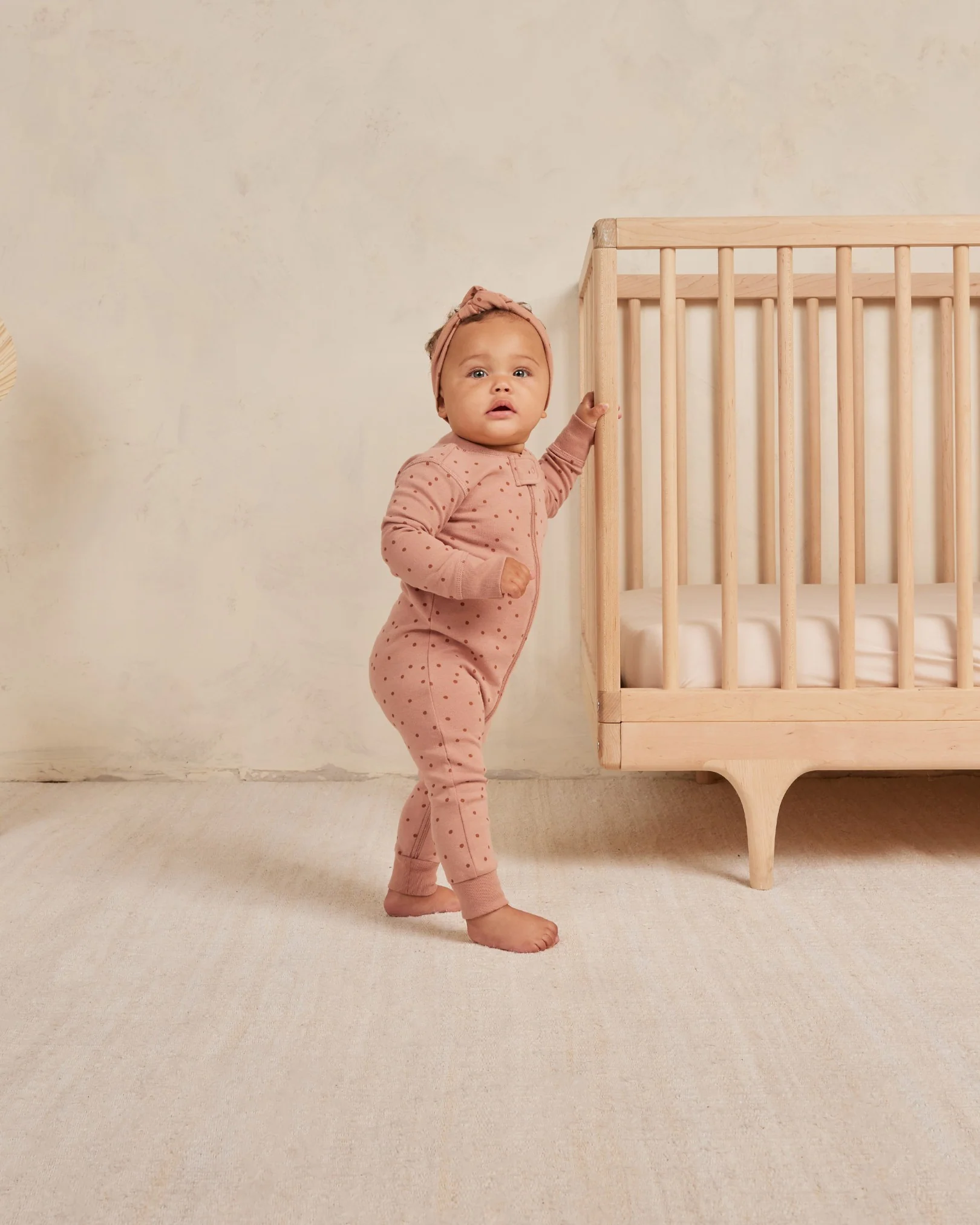 Quincy Mae Zip Long Sleeve Sleeper - Polka Dot - Image 4