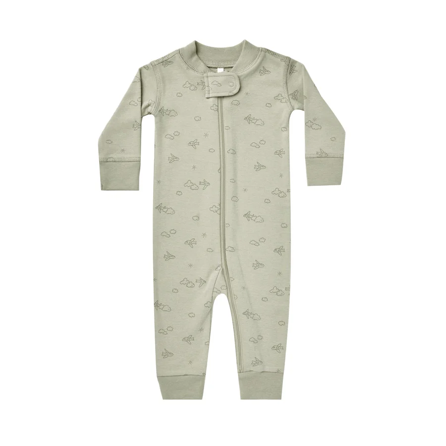 Quincy Mae Zip Long Sleeve Sleeper | Airplanes
