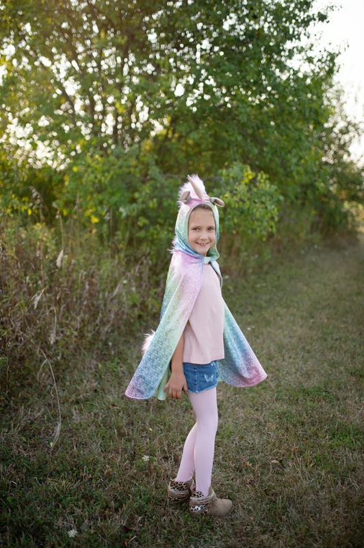 Rainbow Reversible Unicorn Dragon Cape - Image 7