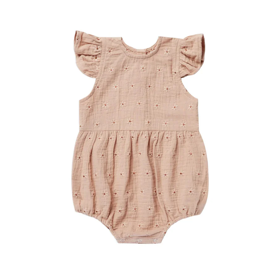 Rylee + Cru Amelia Romper - Daisy Embroidery