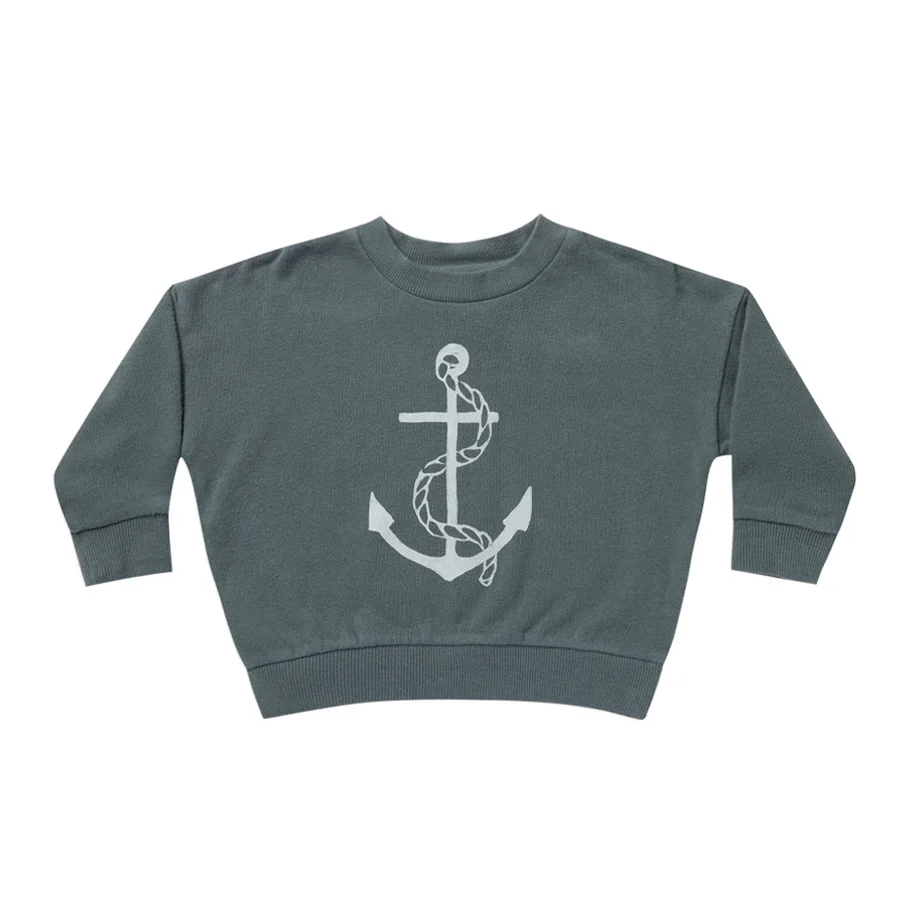 Rylee + Cru Terry Crewneck - Anchor