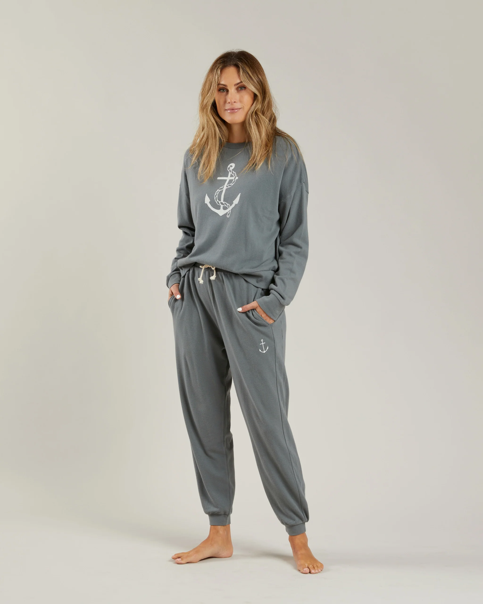 Rylee + Cru Mama Jogger Pant - Sea - Image 2