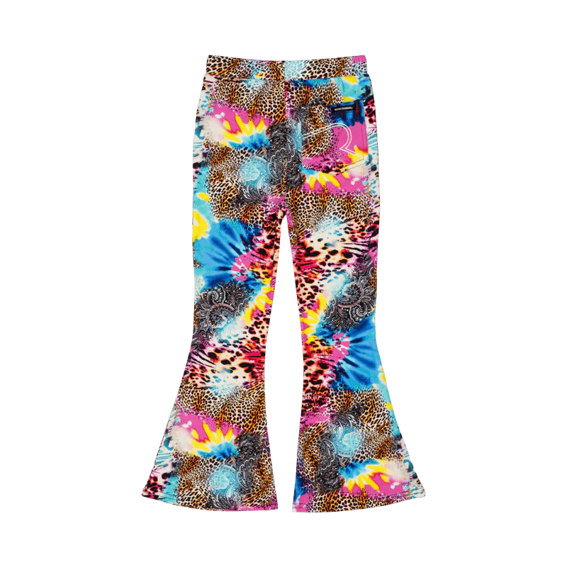 Rock Your Baby Abstract Leopard High Waisted Flares - Image 3