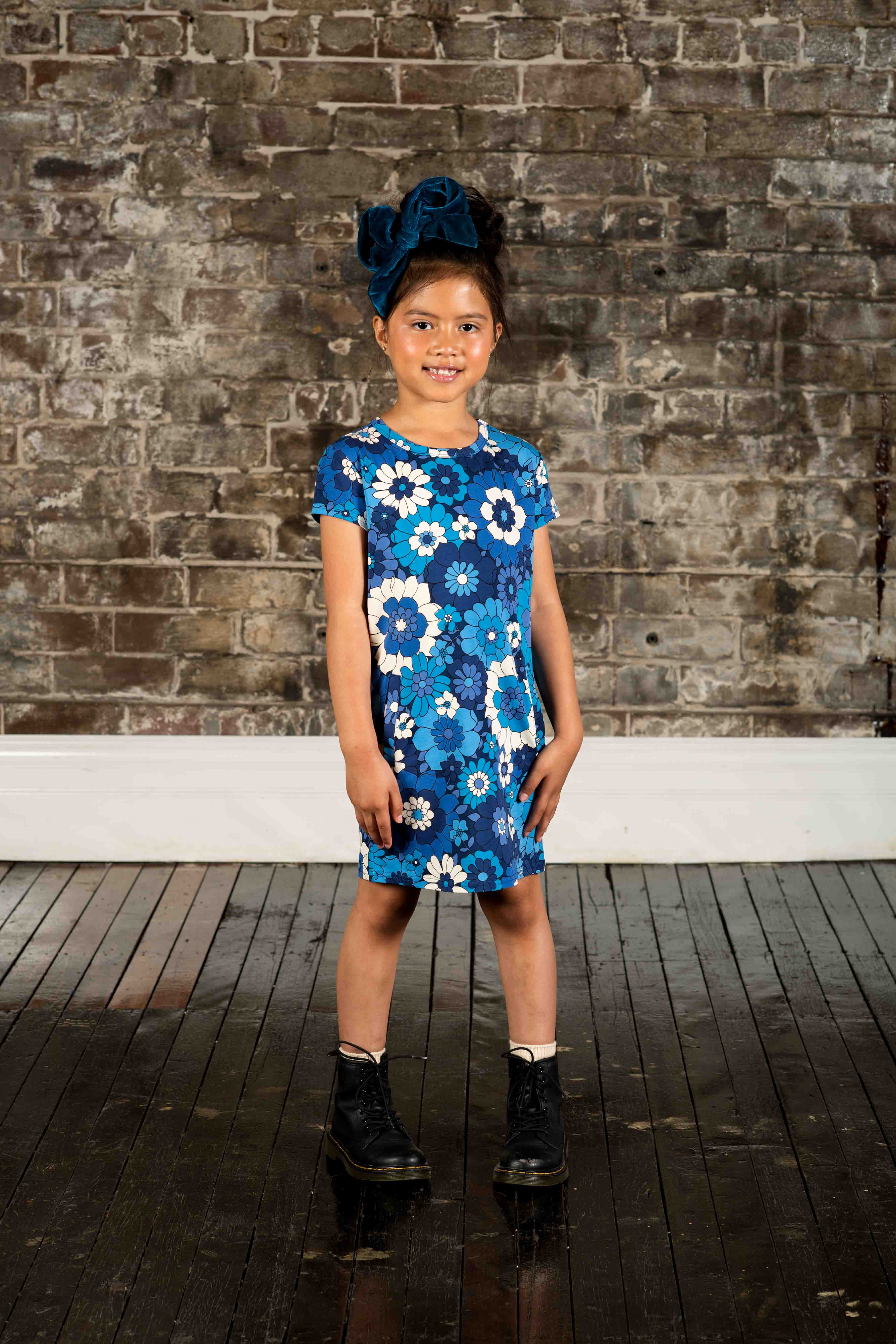 Rock Your Baby Aloha Azure T-Shirt Dress - Image 2