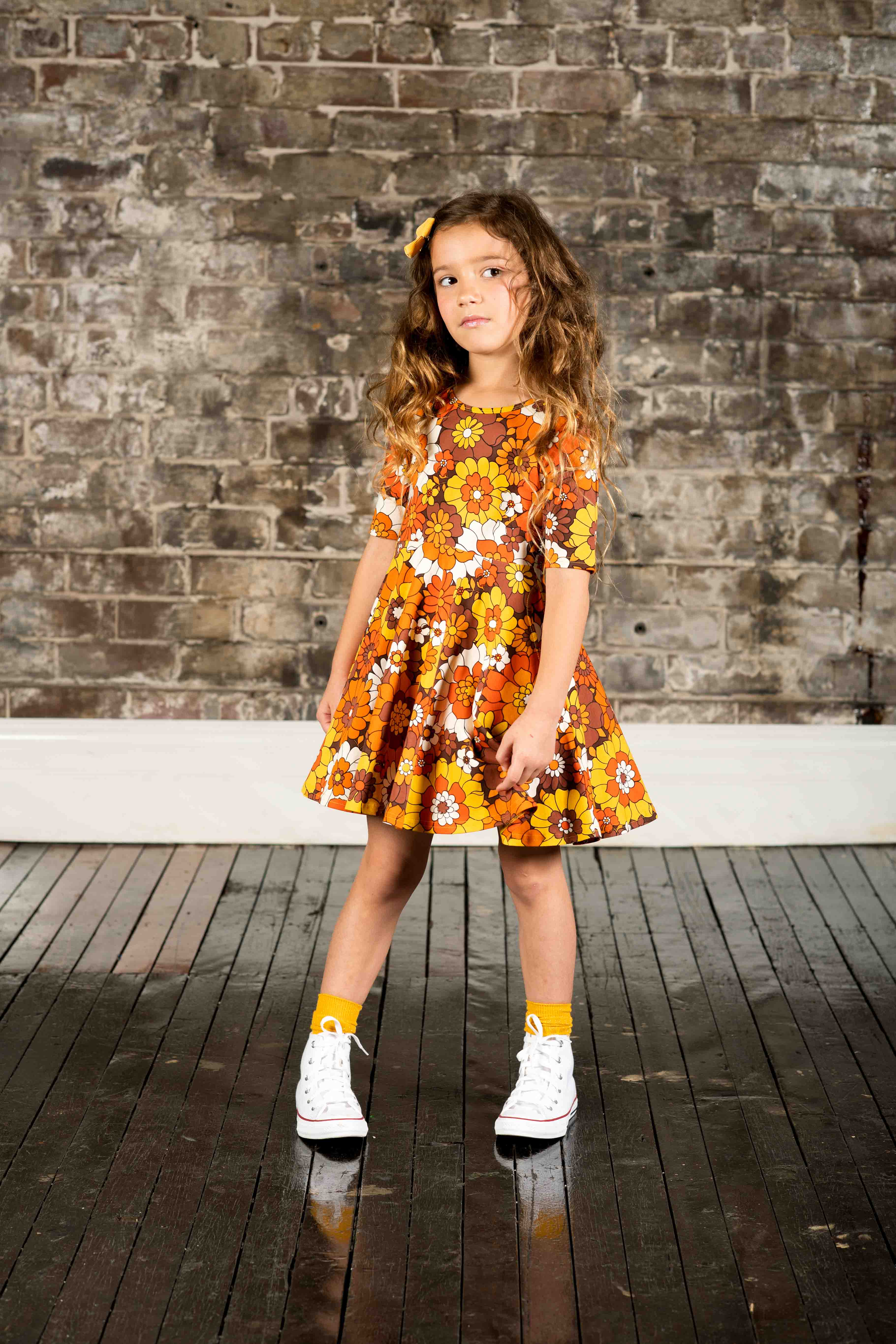 Rock Your Baby Aloha Marigold Waisted Dress - Image 2