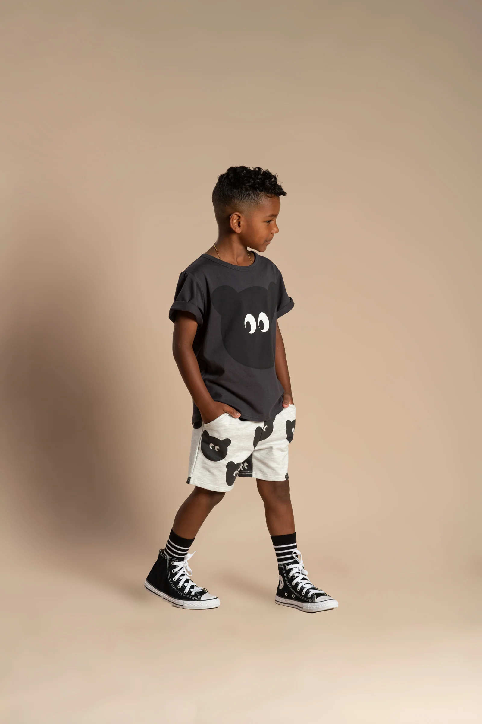 Rock Your Baby Bertie Bear Charcoal T-Shirt - Image 4