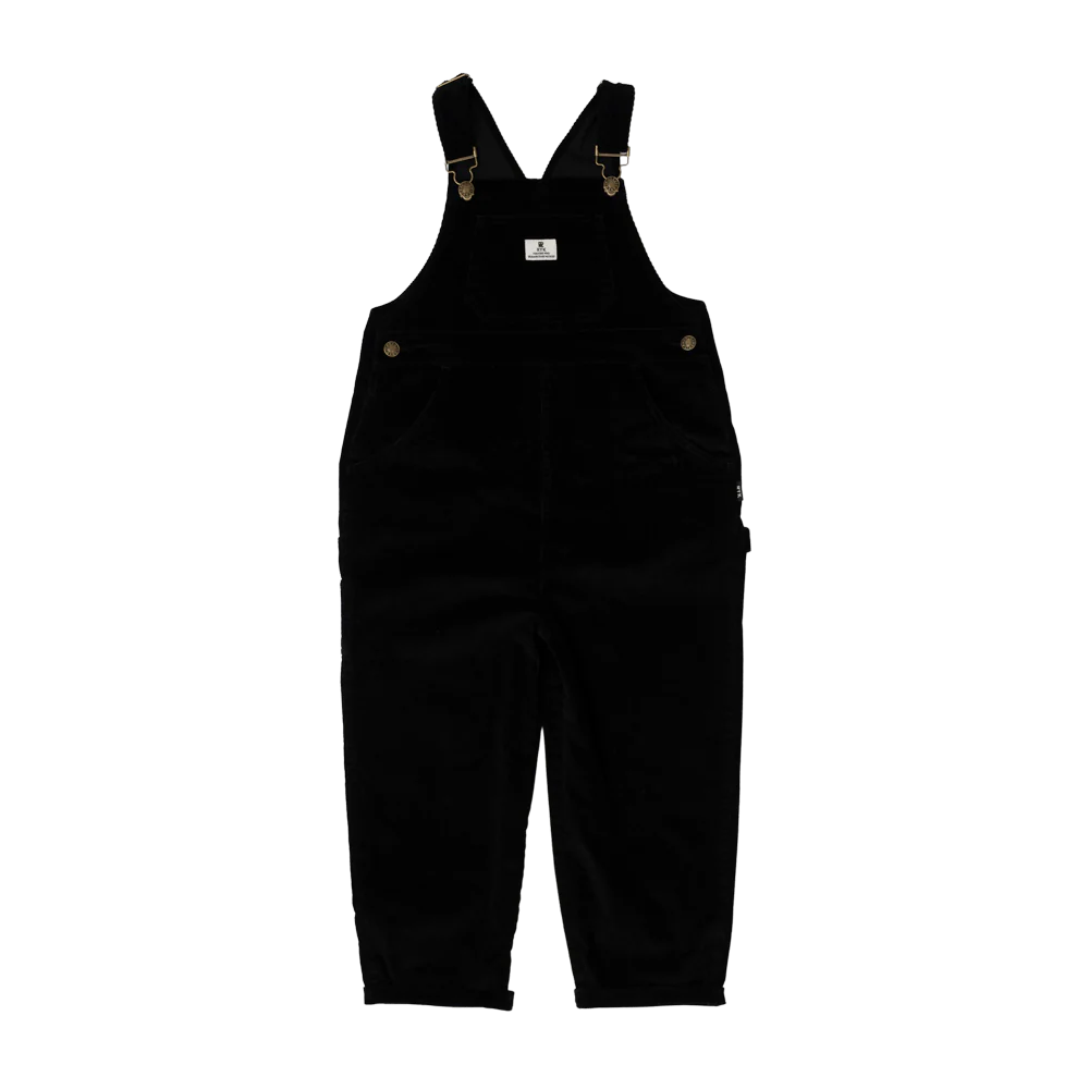 Black Cord Overalls