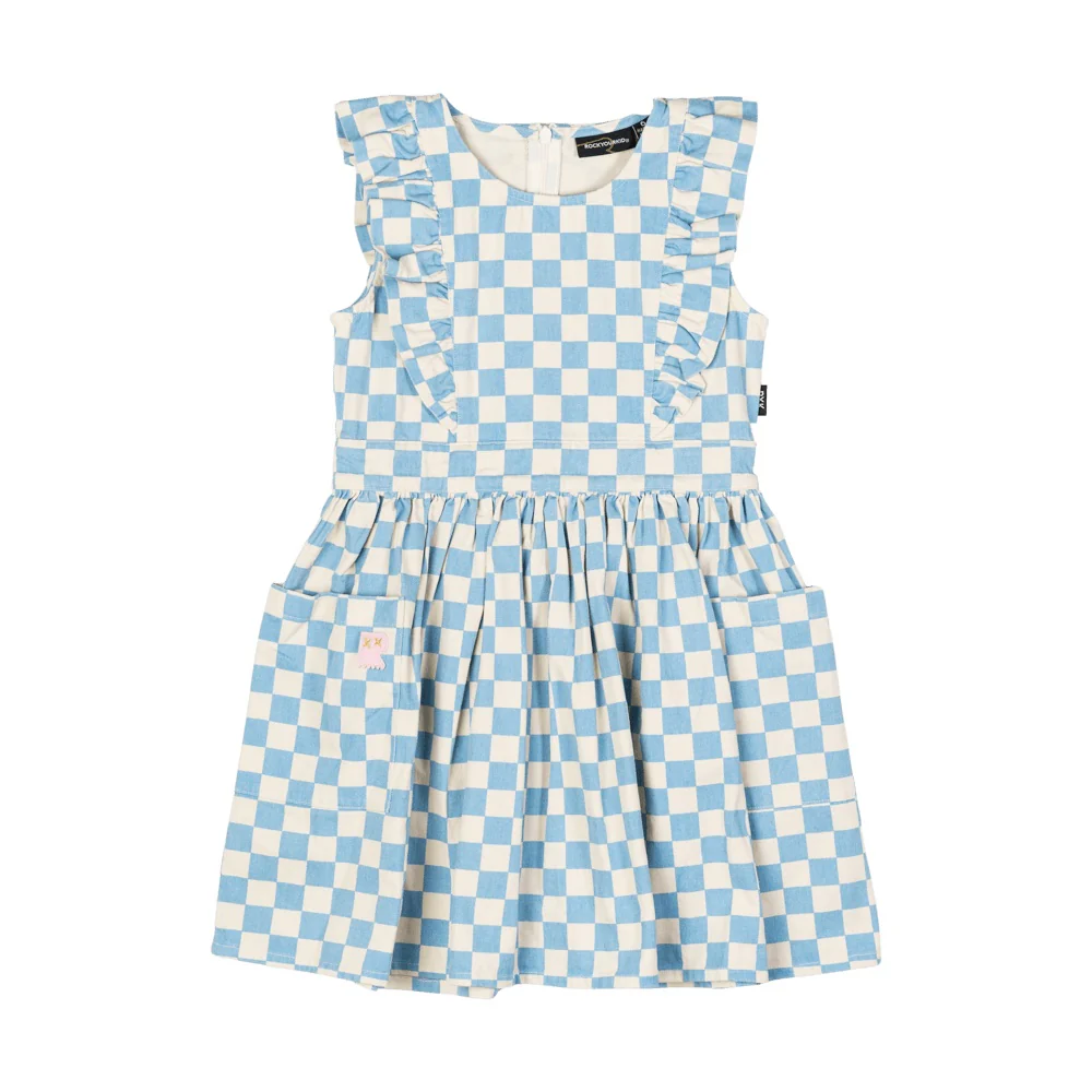 Rock Your Baby Blue Check Babette Dress