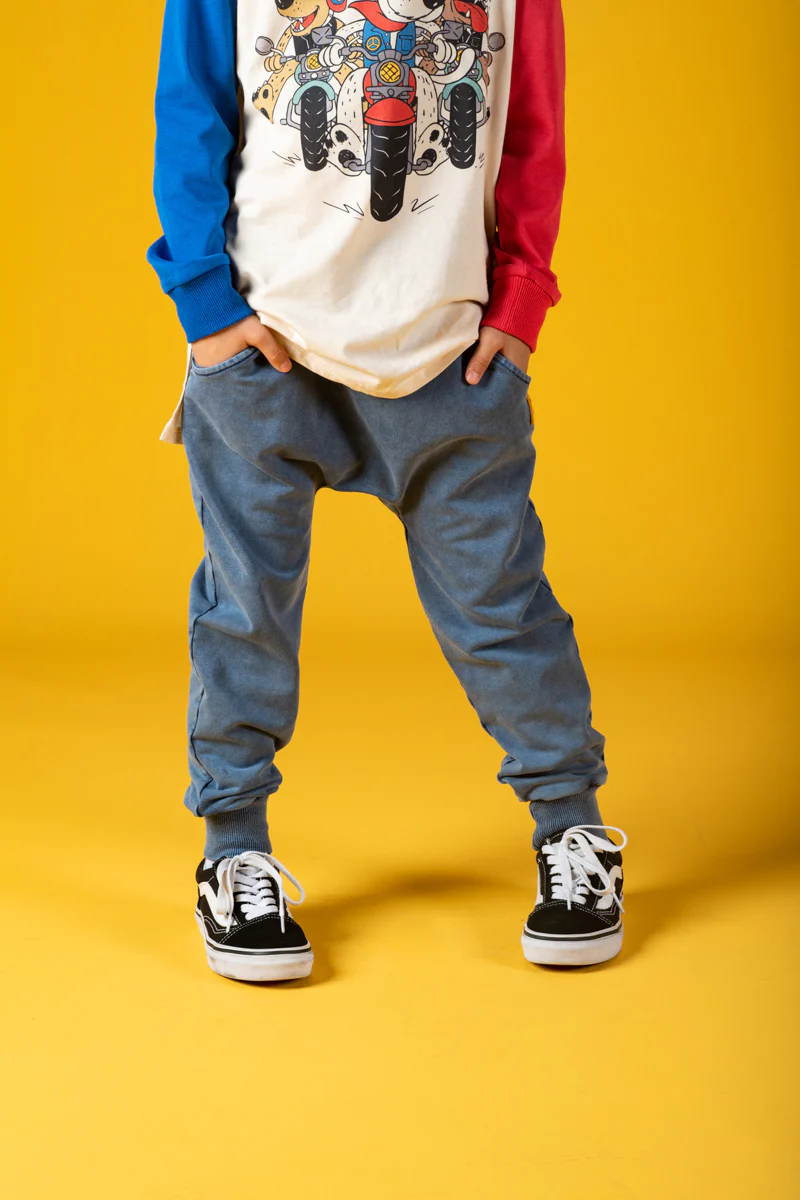 Rock Your Baby Blue Wash Trackies - Image 2