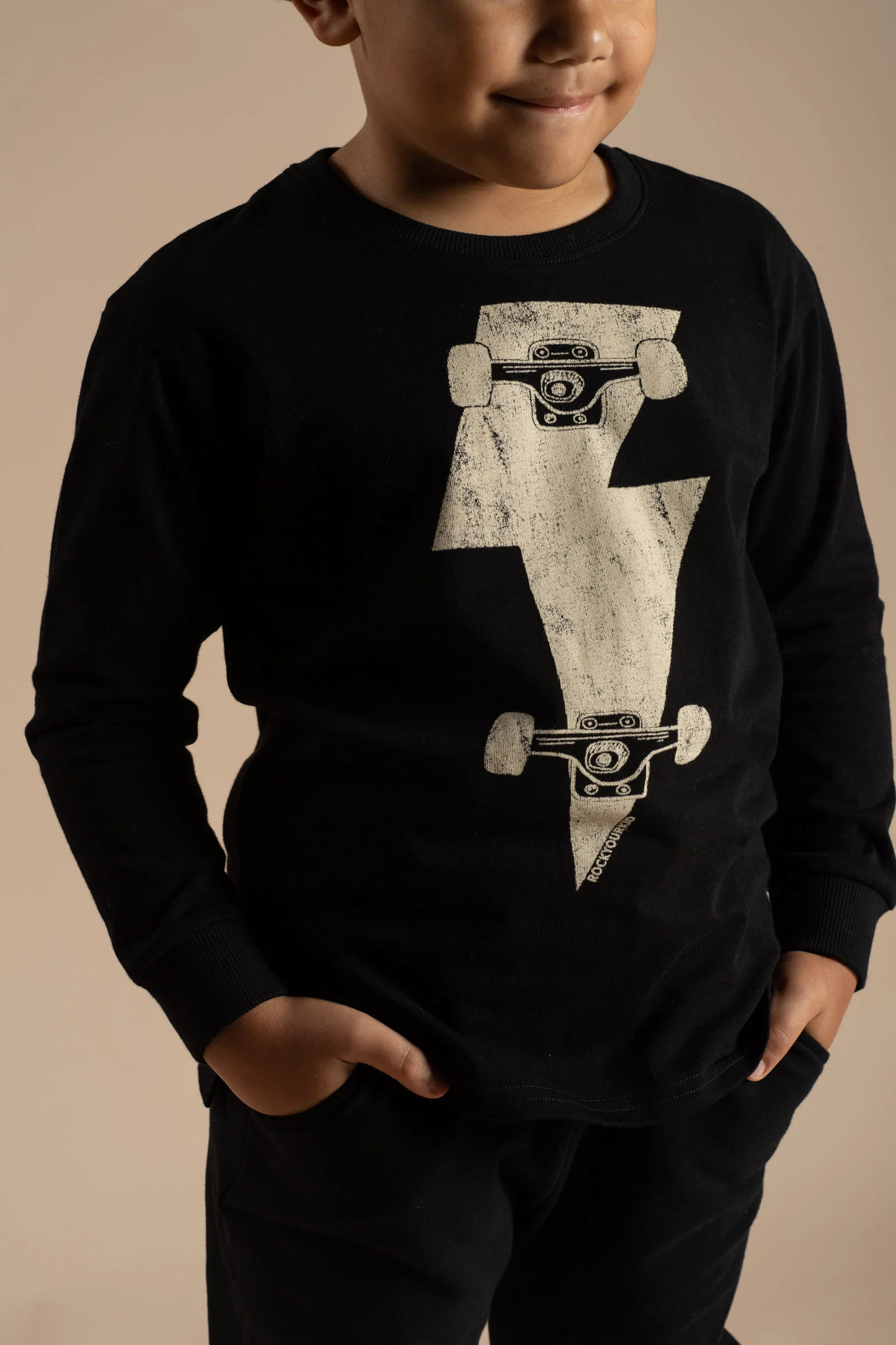 Rock Your Baby Bolt Long Sleeve Boxy Fit T-Shirt - Image 2