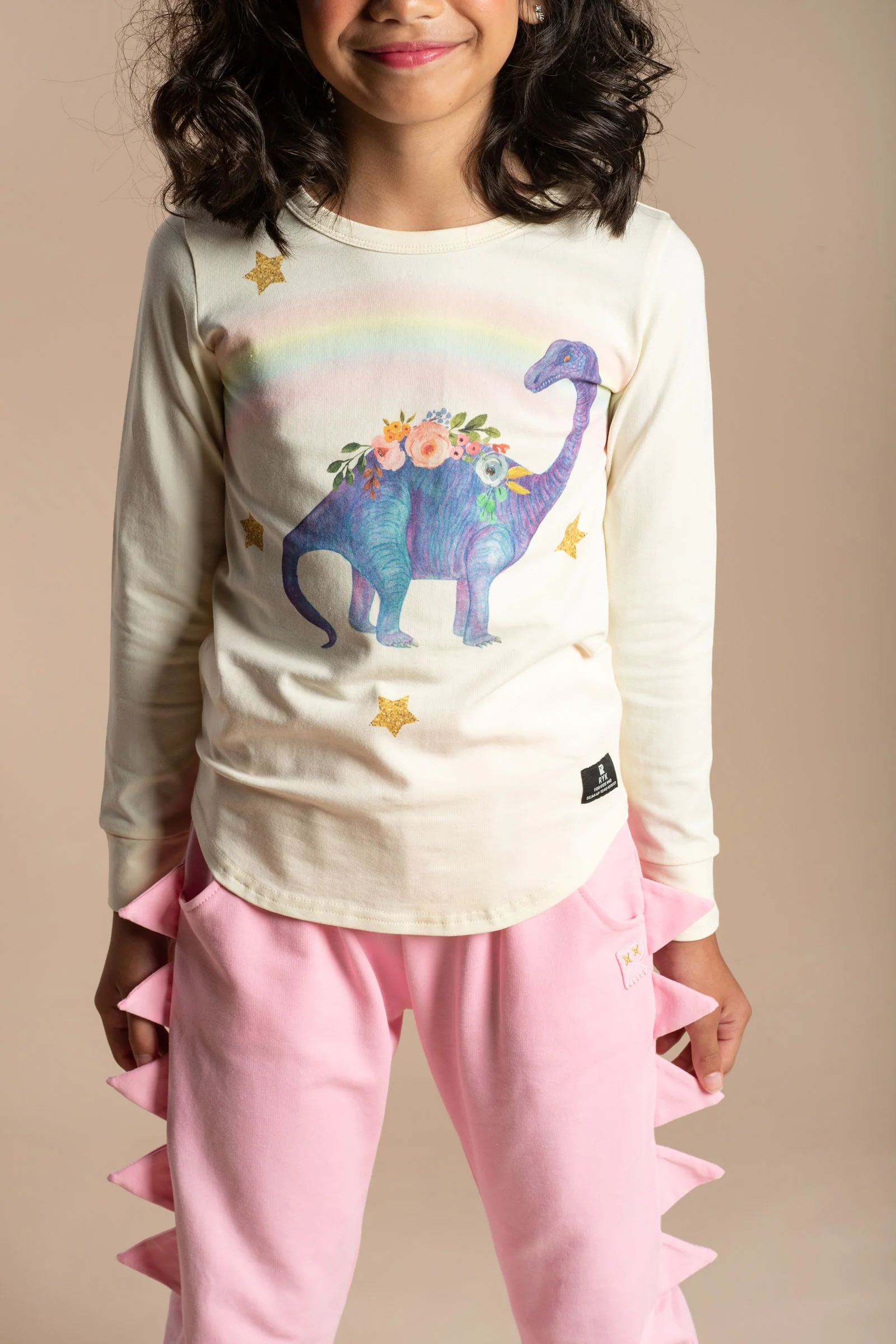 Rock Your Baby Bouquet Dinosaur Long Sleeve T-Shirt - Image 2