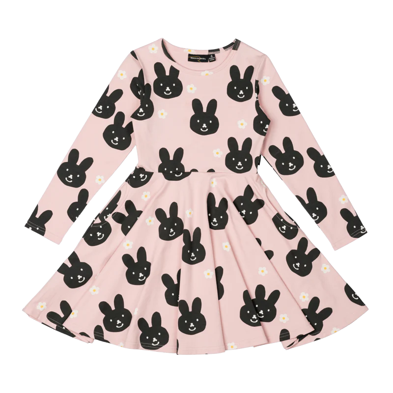 Rock Your Baby Bunny Face Waisted Dress