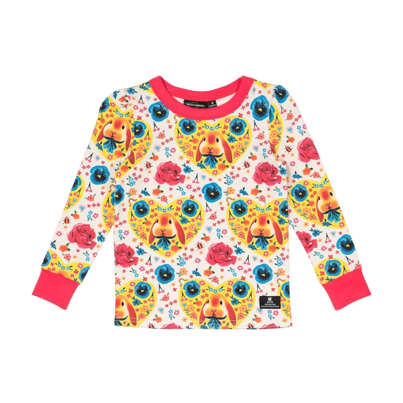 Rock Your Baby Bunny Heart Long Sleeve T-Shirt