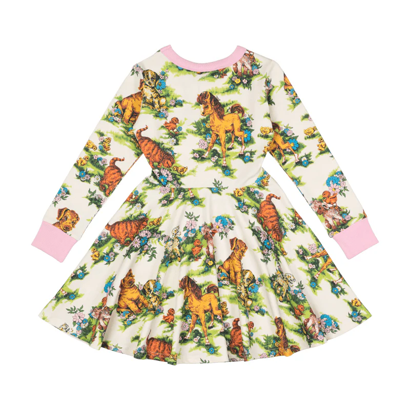Rock Your Baby Country Life Long Sleeve Waisted Dress - Image 2