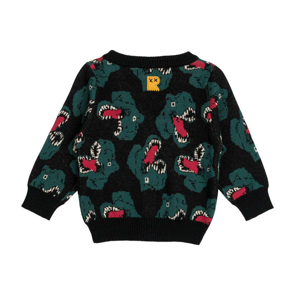 Rock Your Baby Dino Baby Knit Cardigan - Image 2