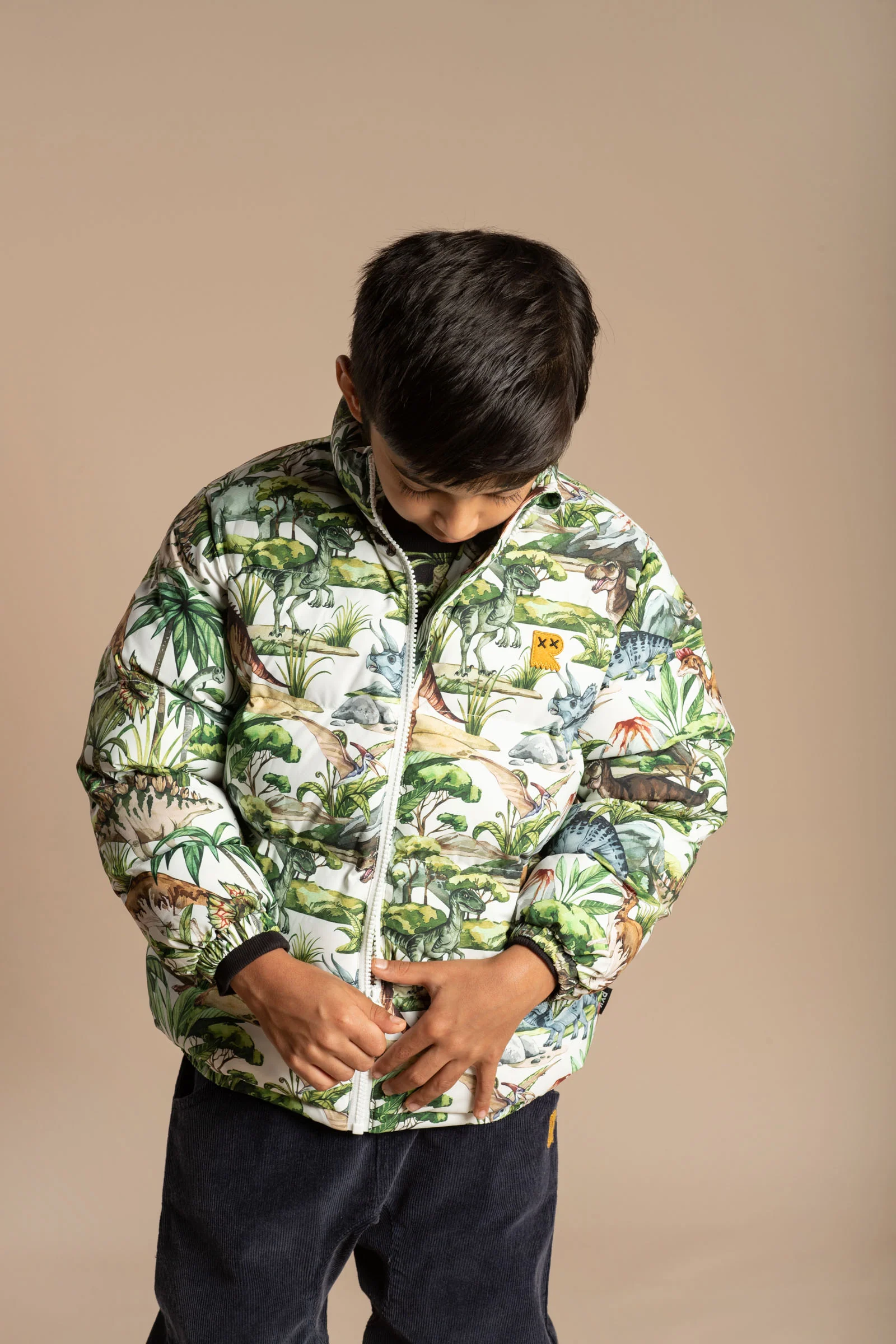 Rock Your Baby Dino Jungle Puff Padded Jacket - Image 5