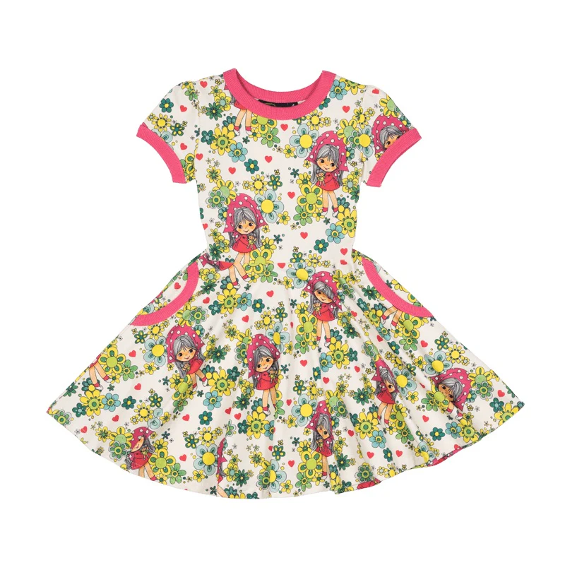 Rock Your Baby Dolly Short Sleeve Ringer Waisted Dress