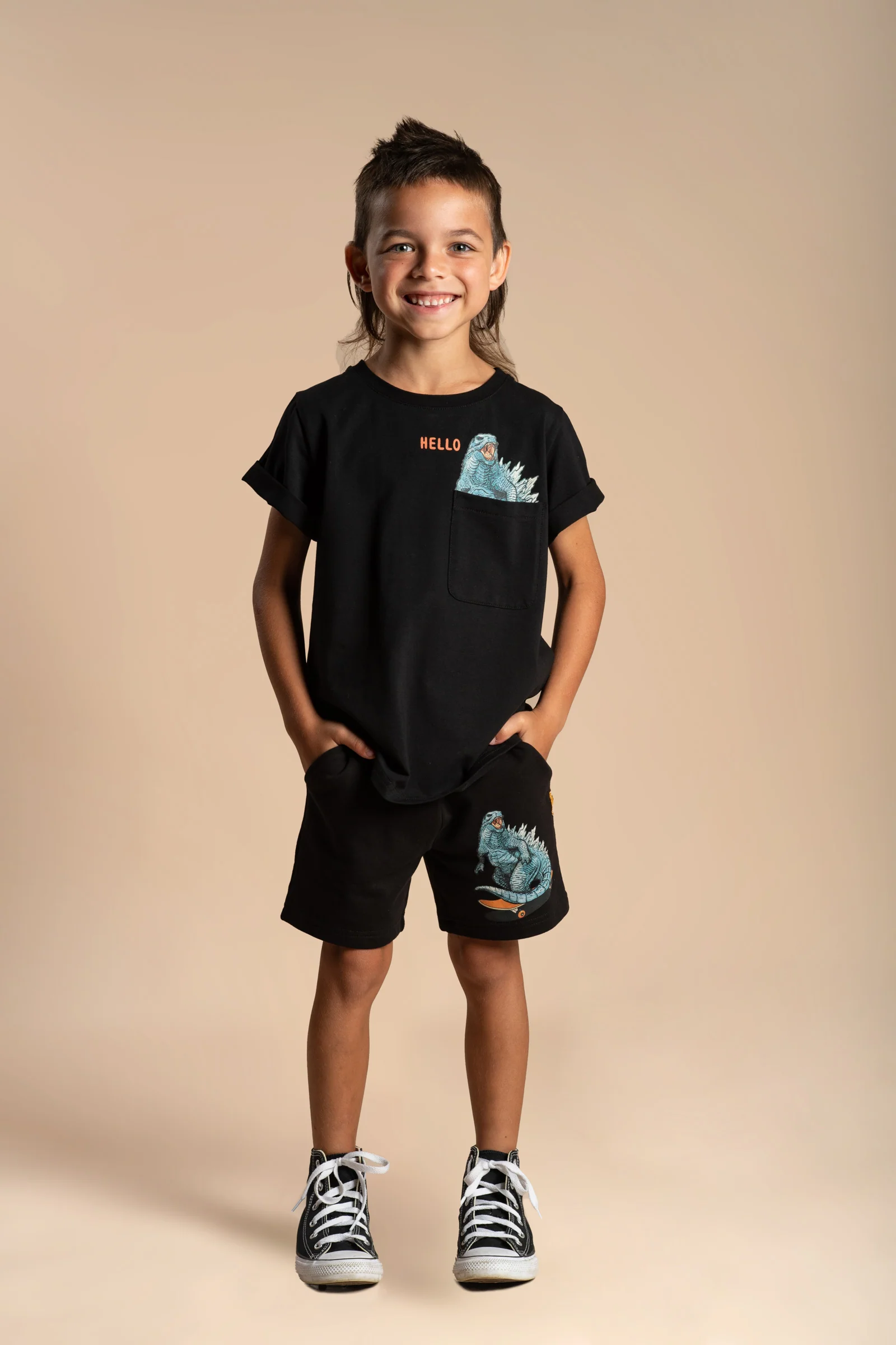 Rock Your Baby Godzilla Skate T-Shirt - Image 2