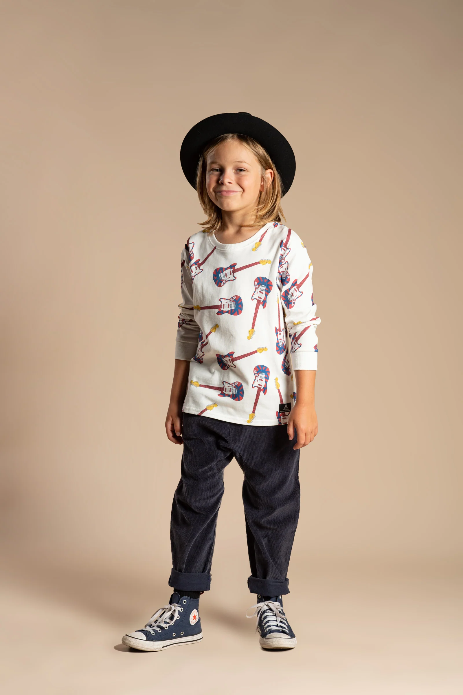 Rock Your Baby Guitar Alley Long Sleeve Boxy Fit T-Shirt - Image 2