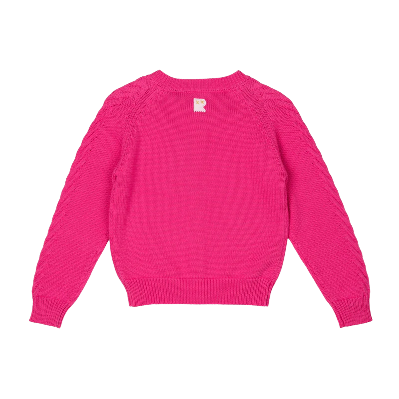 Rock Your Baby  Knit Cardigan - Hot Pink - Image 3