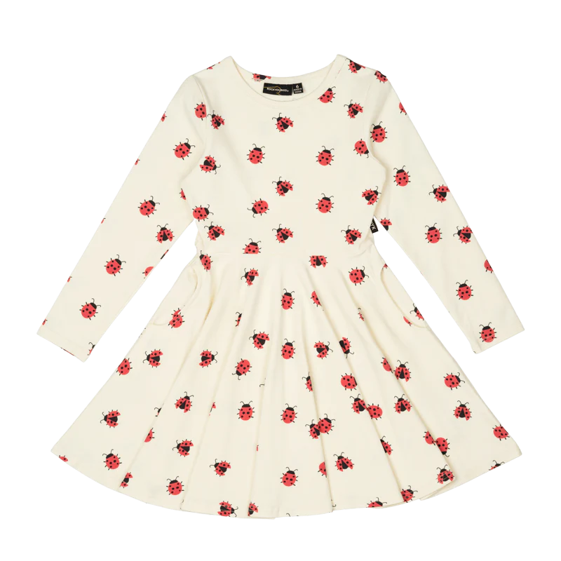 Rock Your Baby Ladybug Waisted Dress