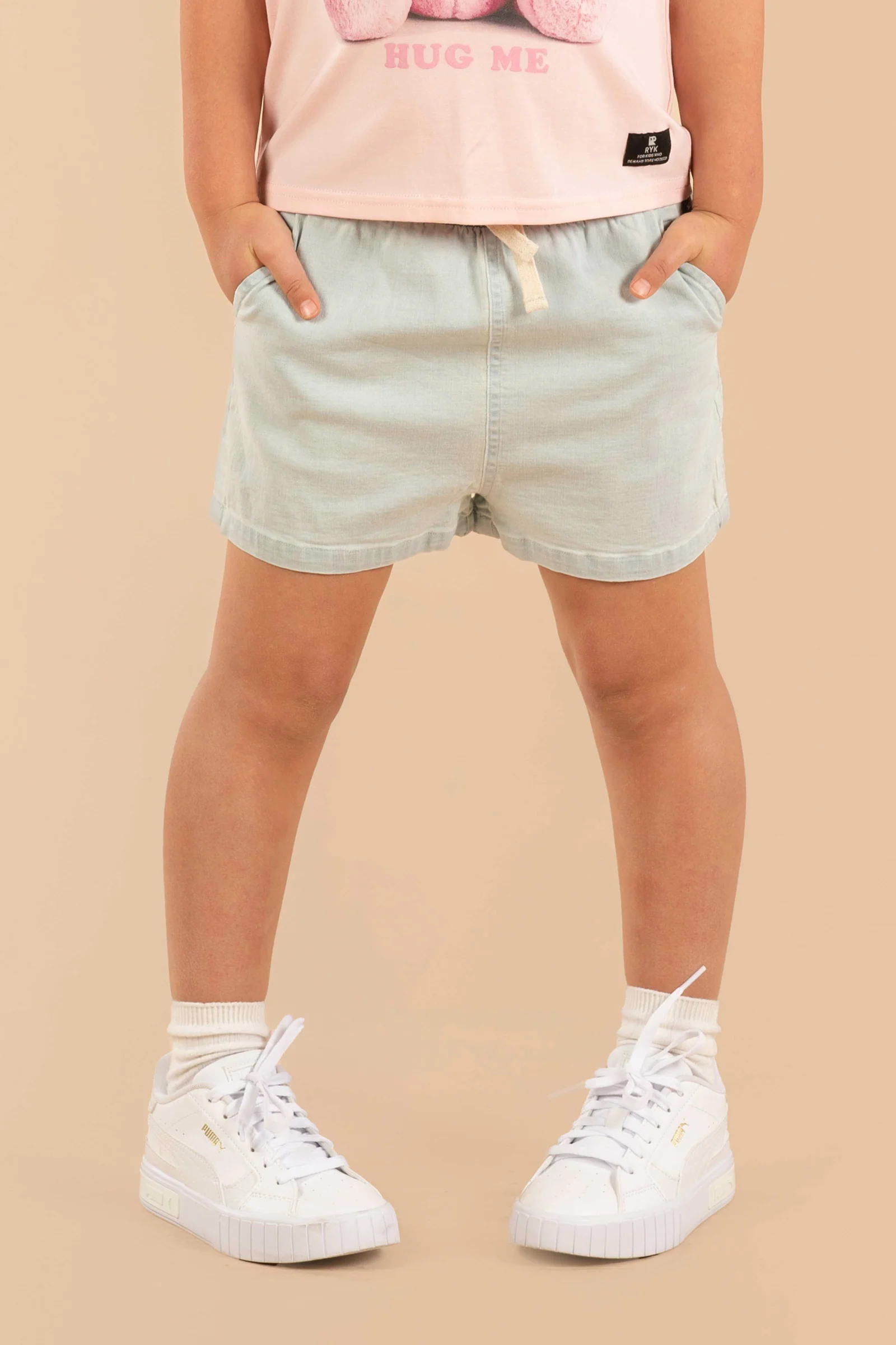 Rock Your Baby Light Blue Chambray Shorts - Image 2