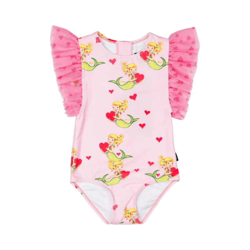 Rock Your Baby Mermaid Love Fully Lined One-Piece