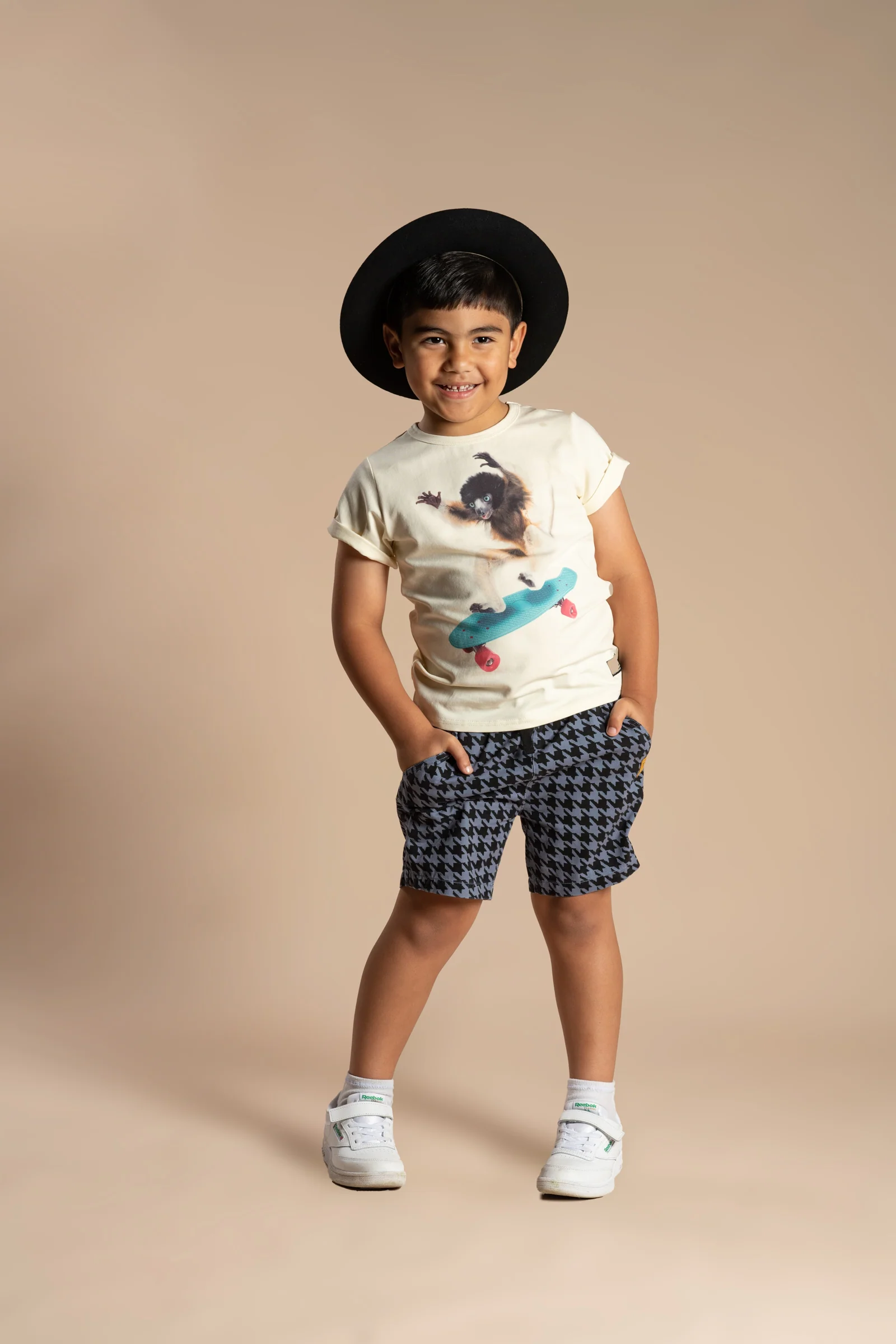 Rock Your Baby Navy Houndstooth Shorts - Image 2