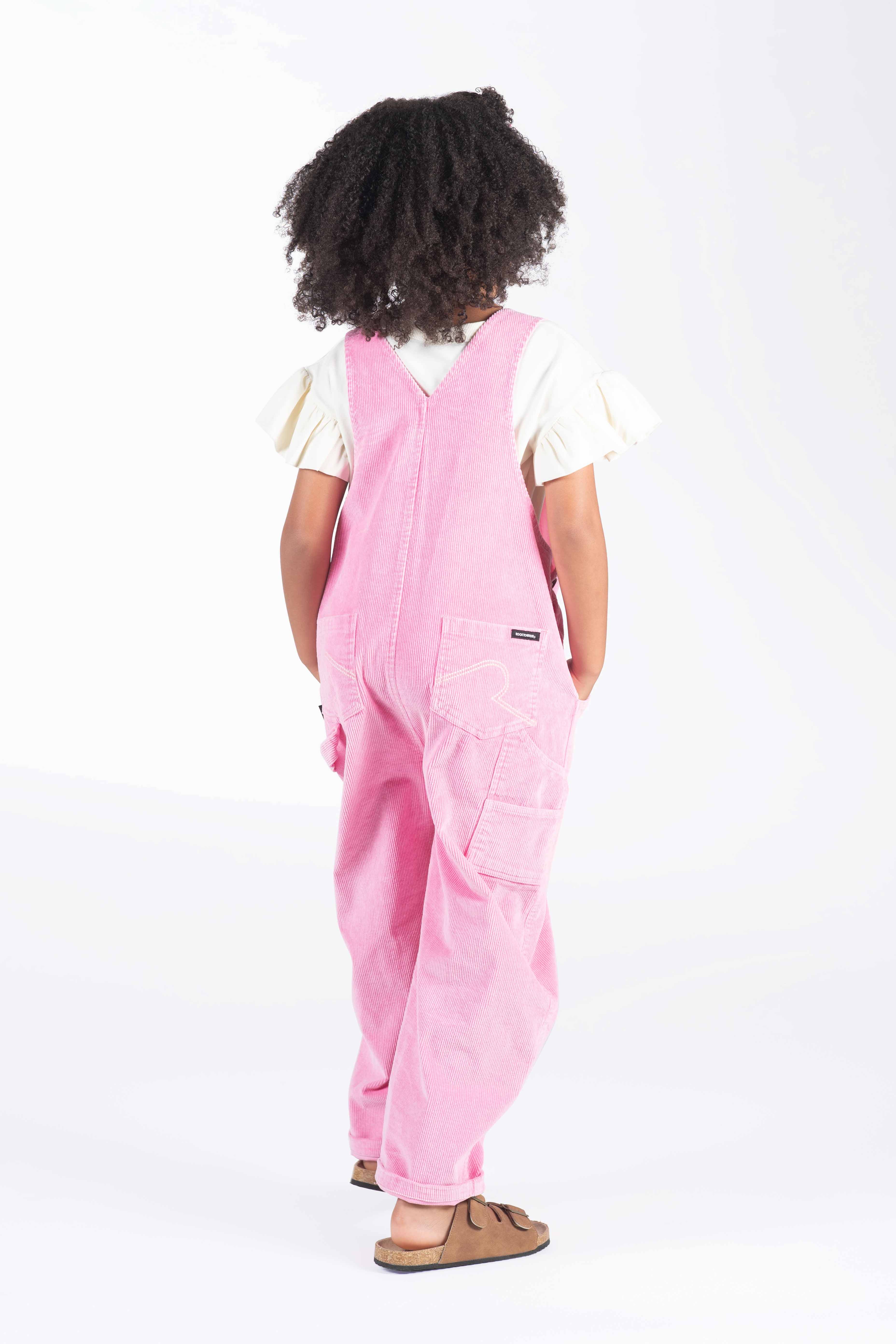 Pale Pink Cord Overalls - Image 6