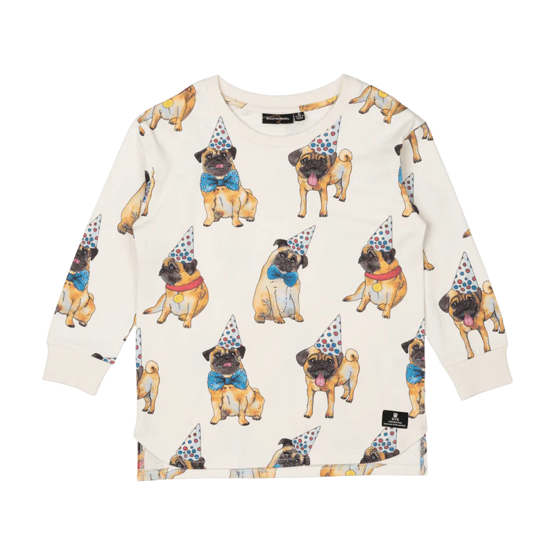 Rock Your Baby Party Animal Long Sleeve Boxy Fit T-Shirt