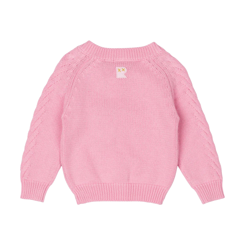 Rock Your Baby Pink Baby Knit Cardigan - Image 2