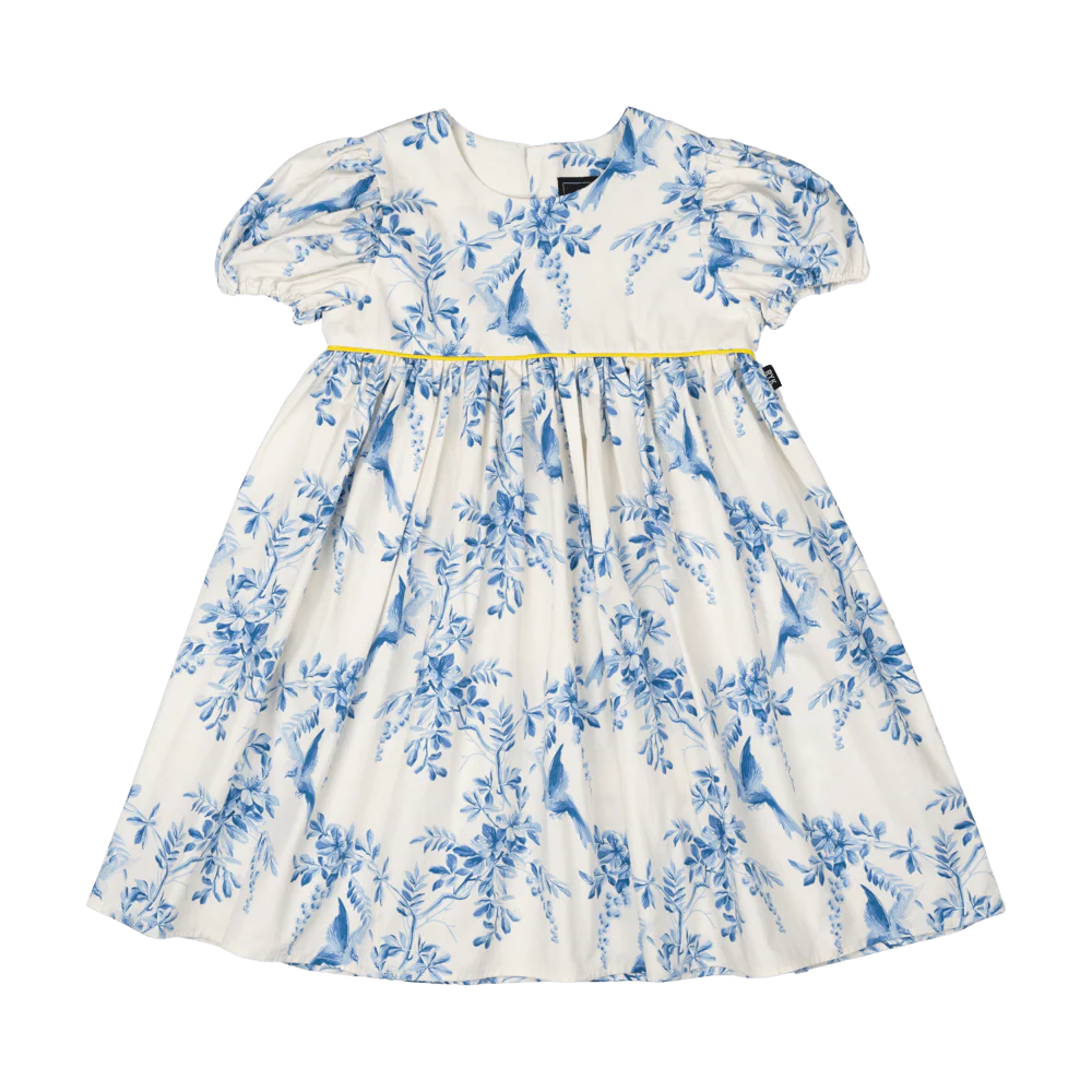 Rock Your Baby Puff Sleeve Dress - Summer Toile
