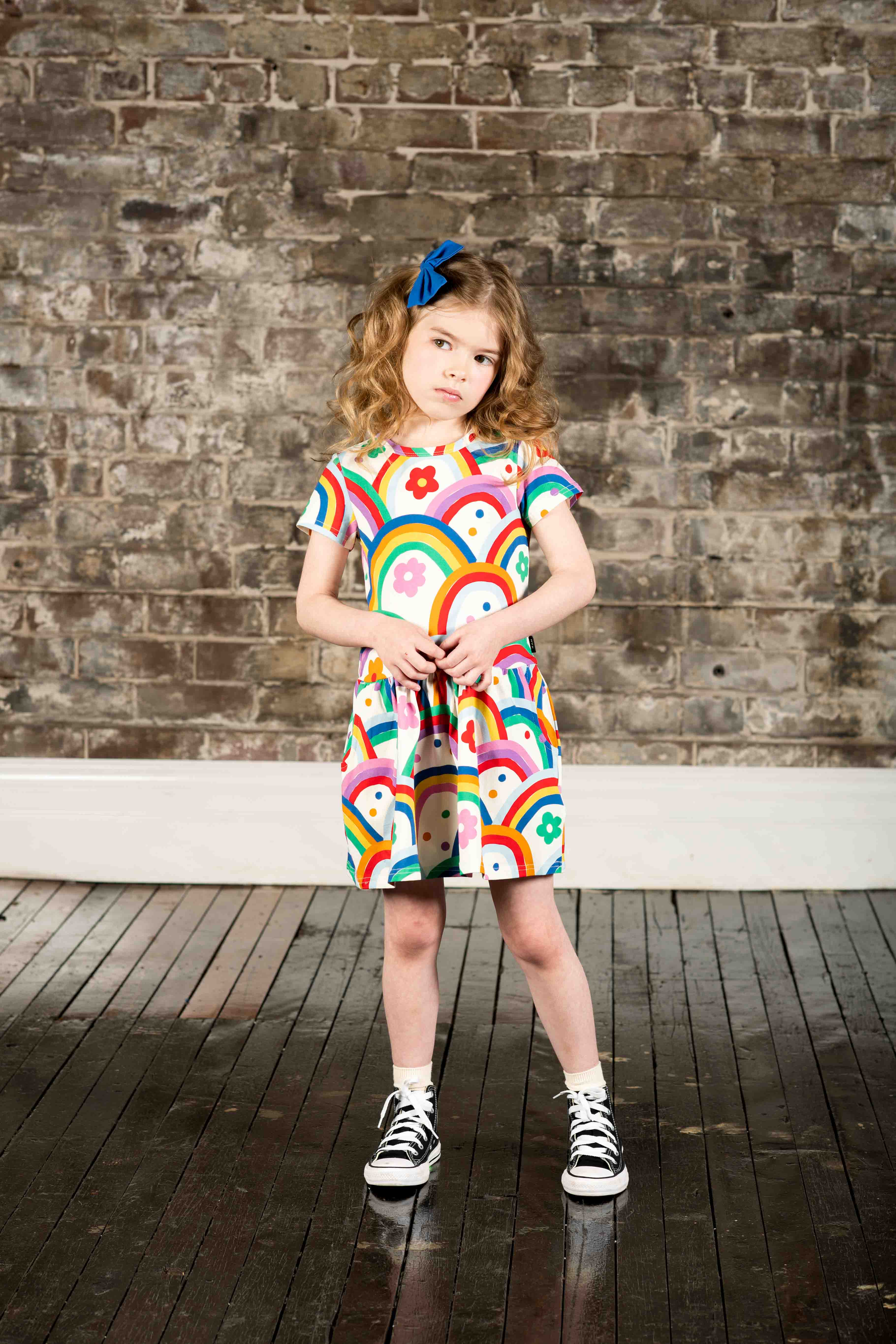 Rock Your Baby Rainbows and Confetti Drop Waist Dress - Image 2