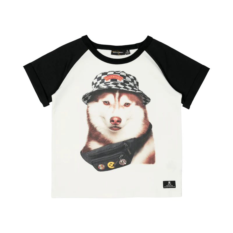 Rock Your Baby Rock N Roll Dog Boxy Fit T-Shirt