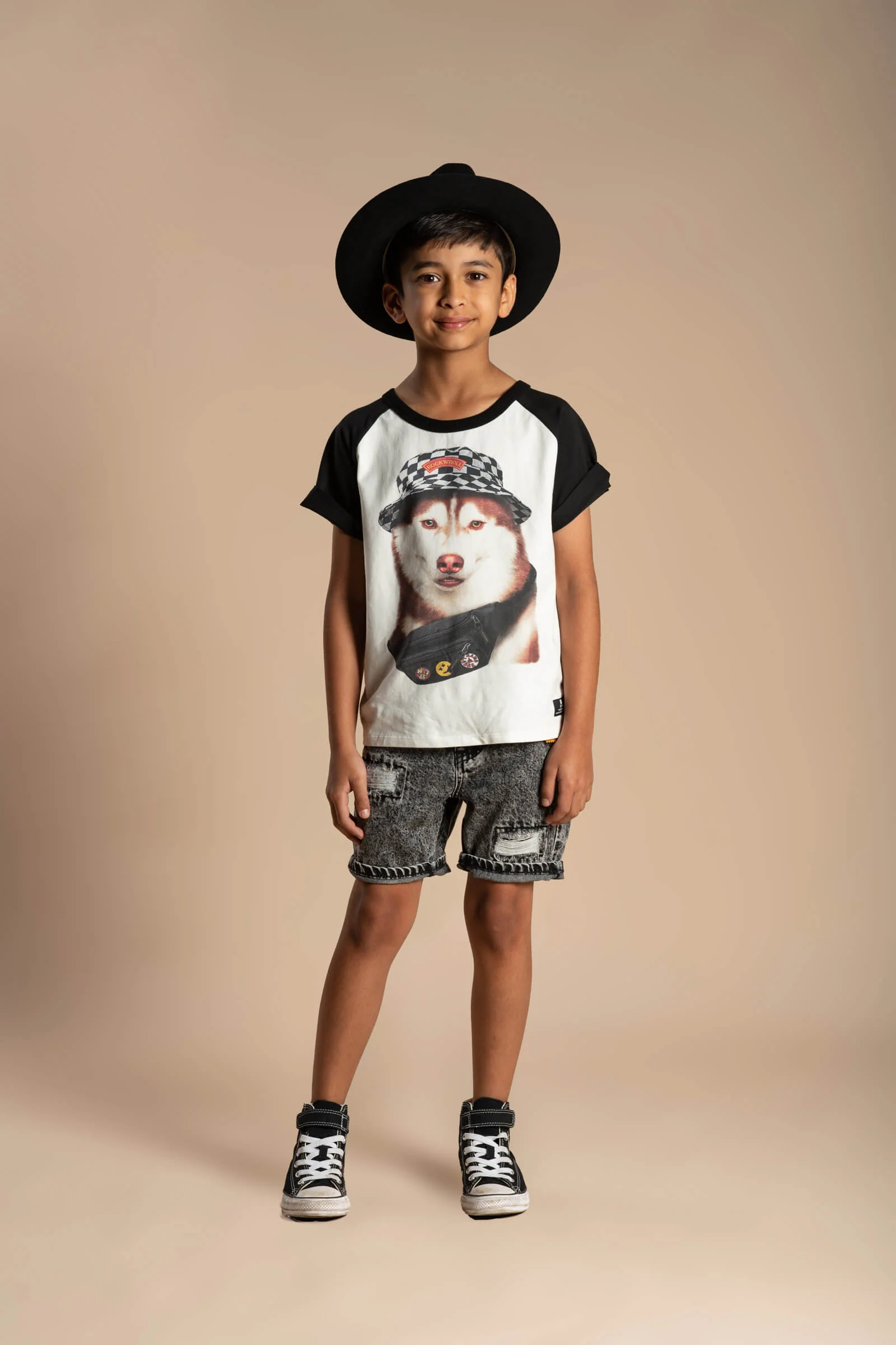 Rock Your Baby Rock N Roll Dog Boxy Fit T-Shirt - Image 2