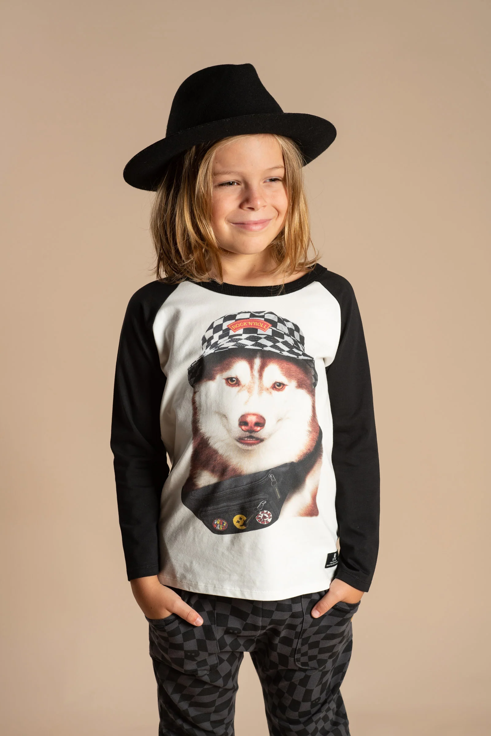 Rock Your Baby Rock N Roll Dog Long Sleeve Boxy Fit T-Shirt - Image 2