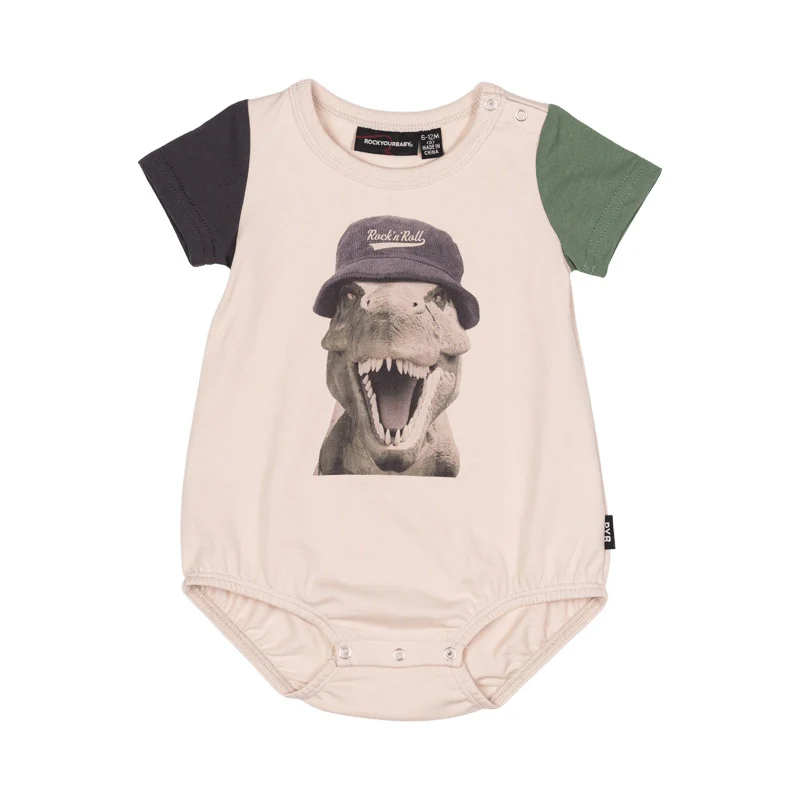 Rock Your Baby Rock N Roll Rex Short Sleeve Bodysuit
