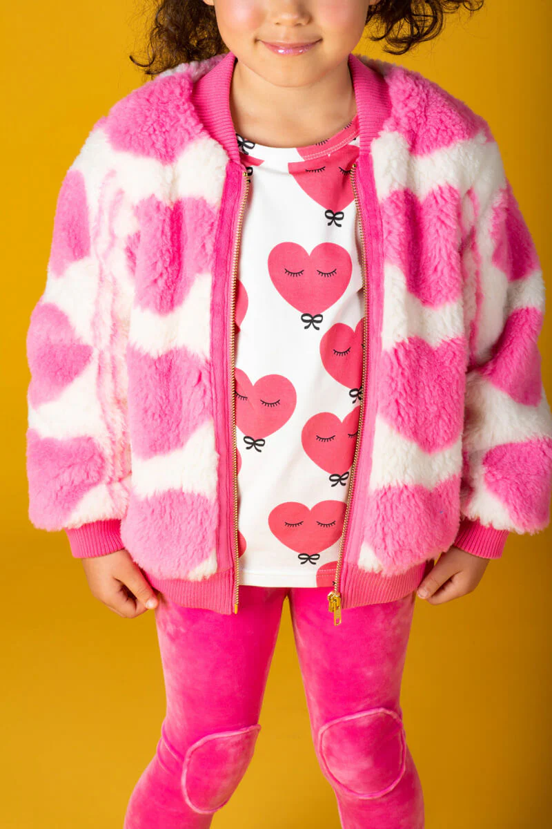 Rock Your Baby Sherpa Heart Faux Sherpa Jacket - Image 4