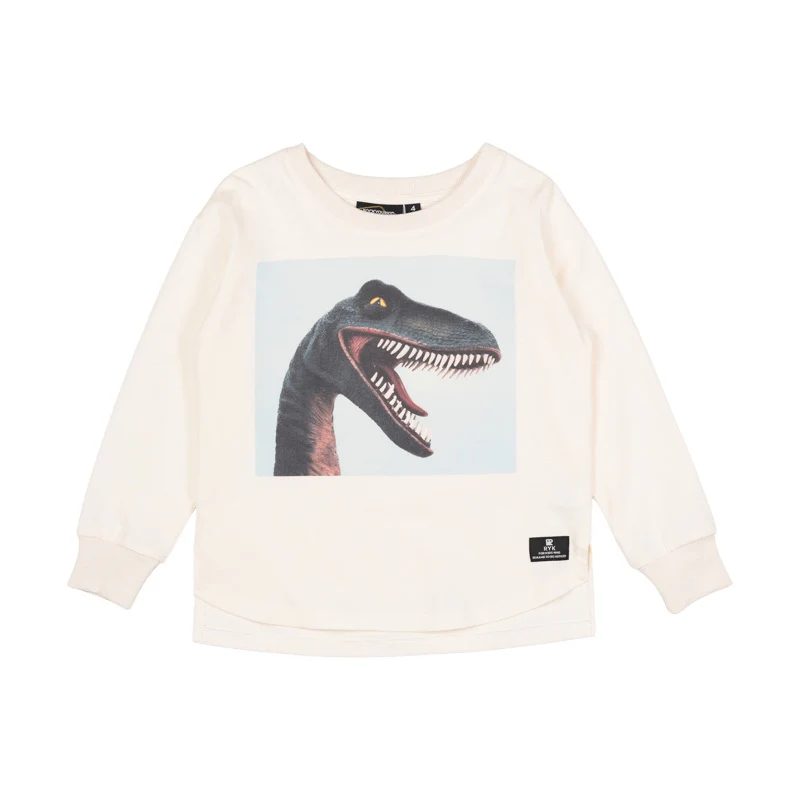 Rock Your Baby Smile Dino Long Sleeve T-Shirt Boxy Fit