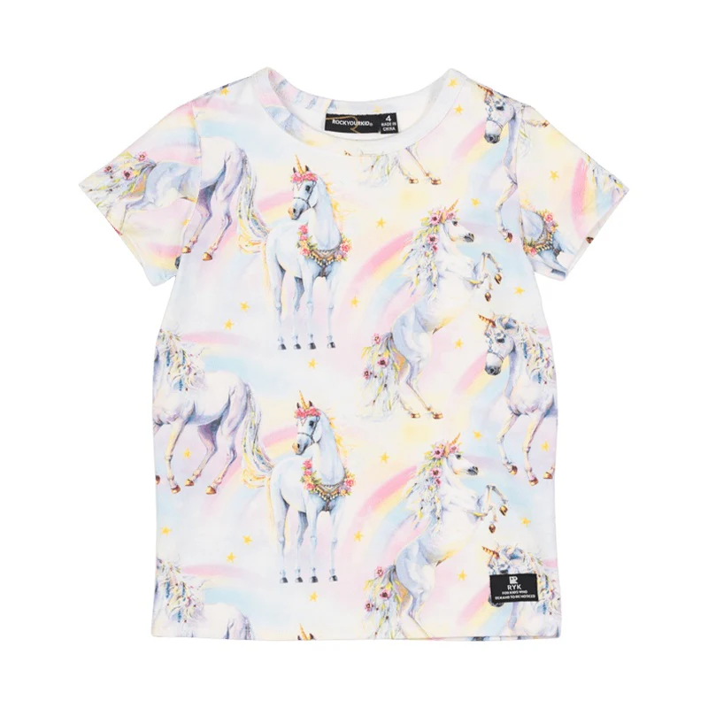 Rock Your Baby Sorbet Unicorn Short Sleeve T-Shirt