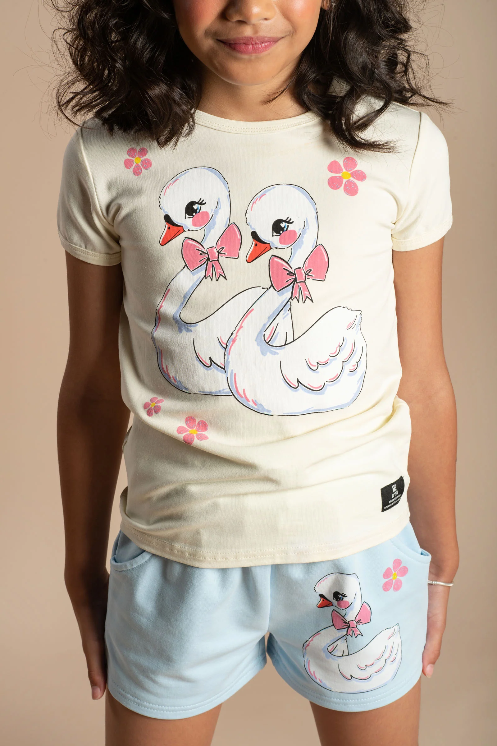 Rock Your Baby Swans T-Shirt - Image 2
