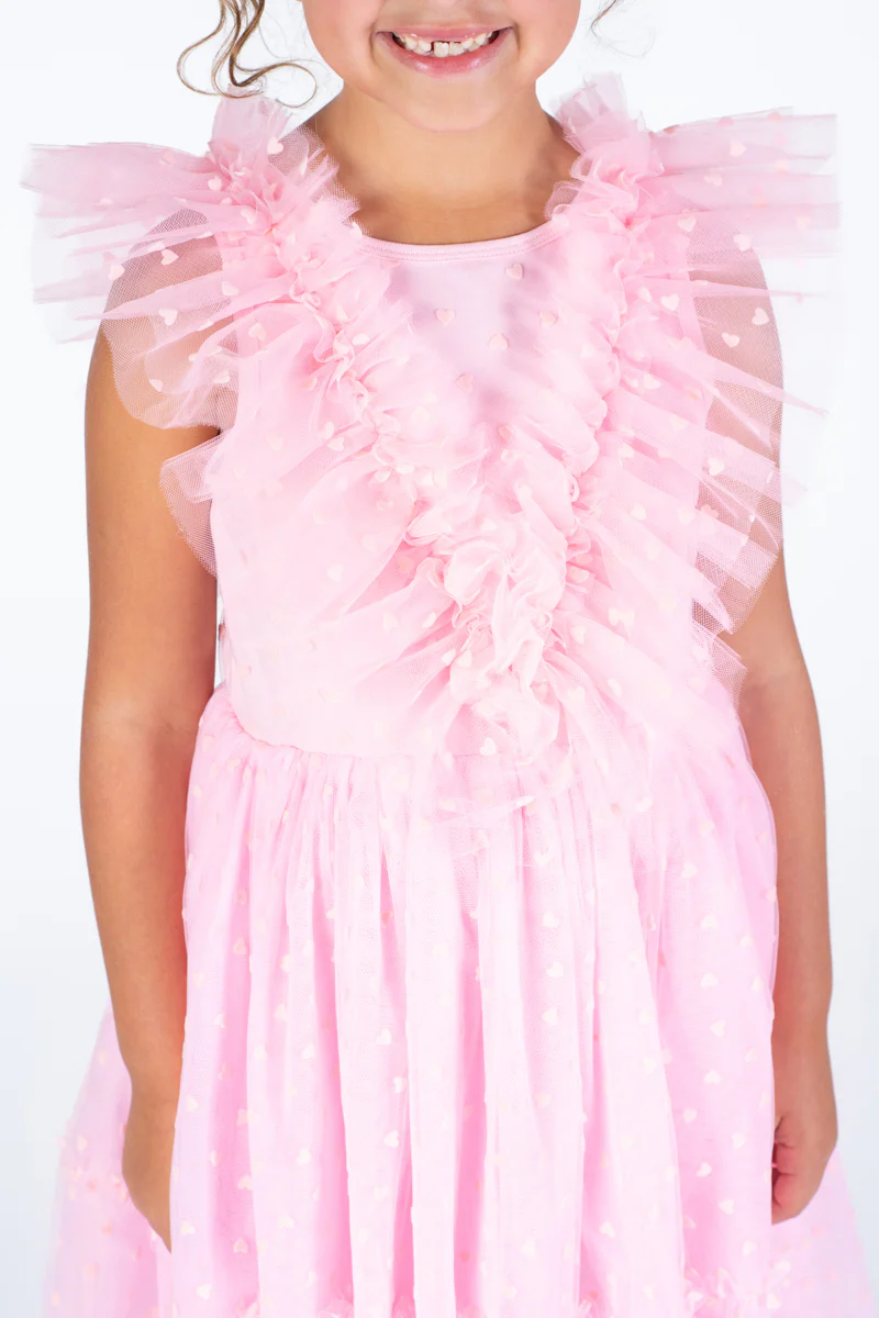 Rock Your Baby Tulle Party Dress - Pink Heart - Image 4